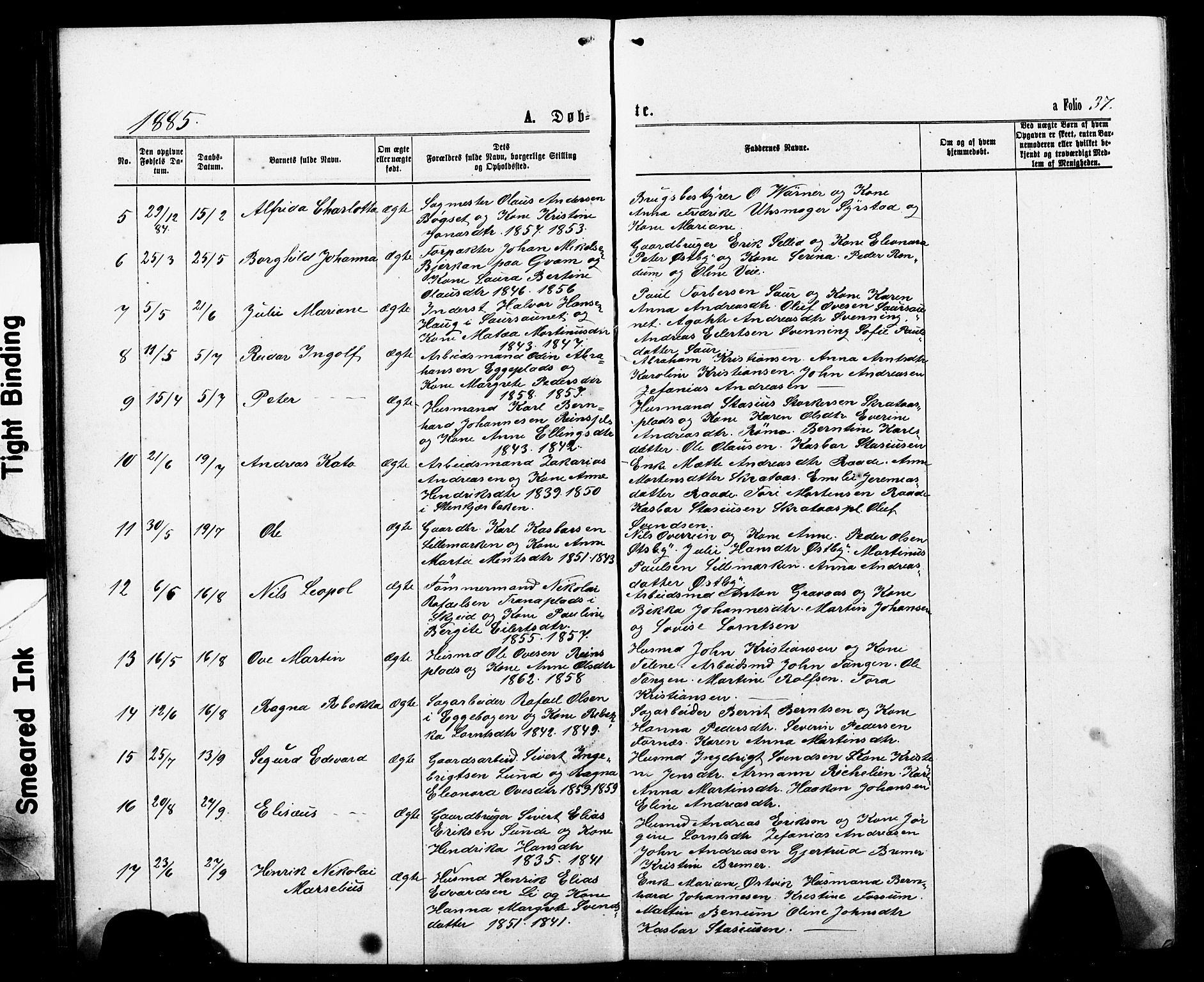 Ministerialprotokoller, klokkerbøker og fødselsregistre - Nord-Trøndelag, AV/SAT-A-1458/740/L0380: Klokkerbok nr. 740C01, 1868-1902, s. 37