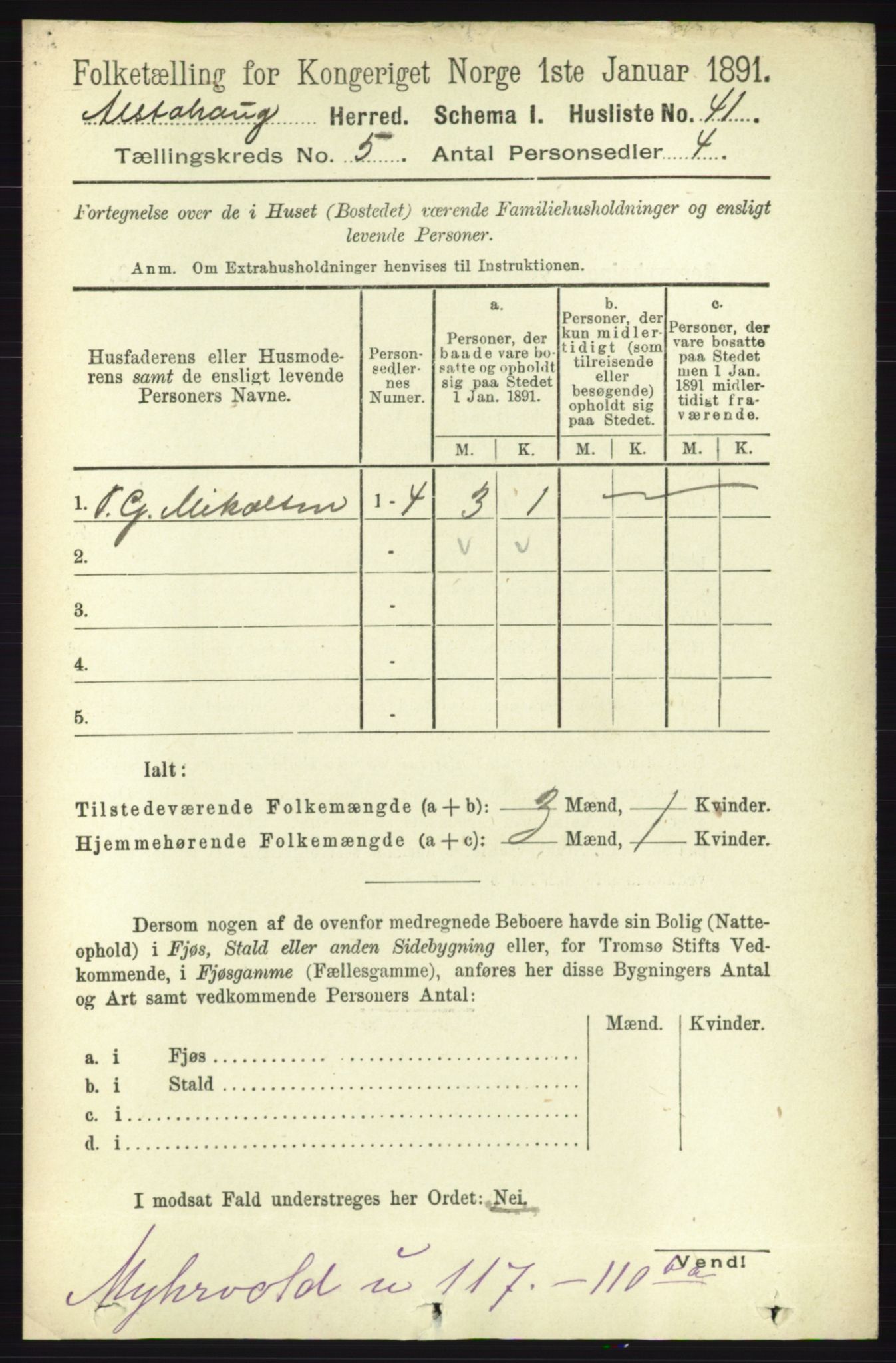 RA, Folketelling 1891 for 1820 Alstahaug herred, 1891, s. 1777