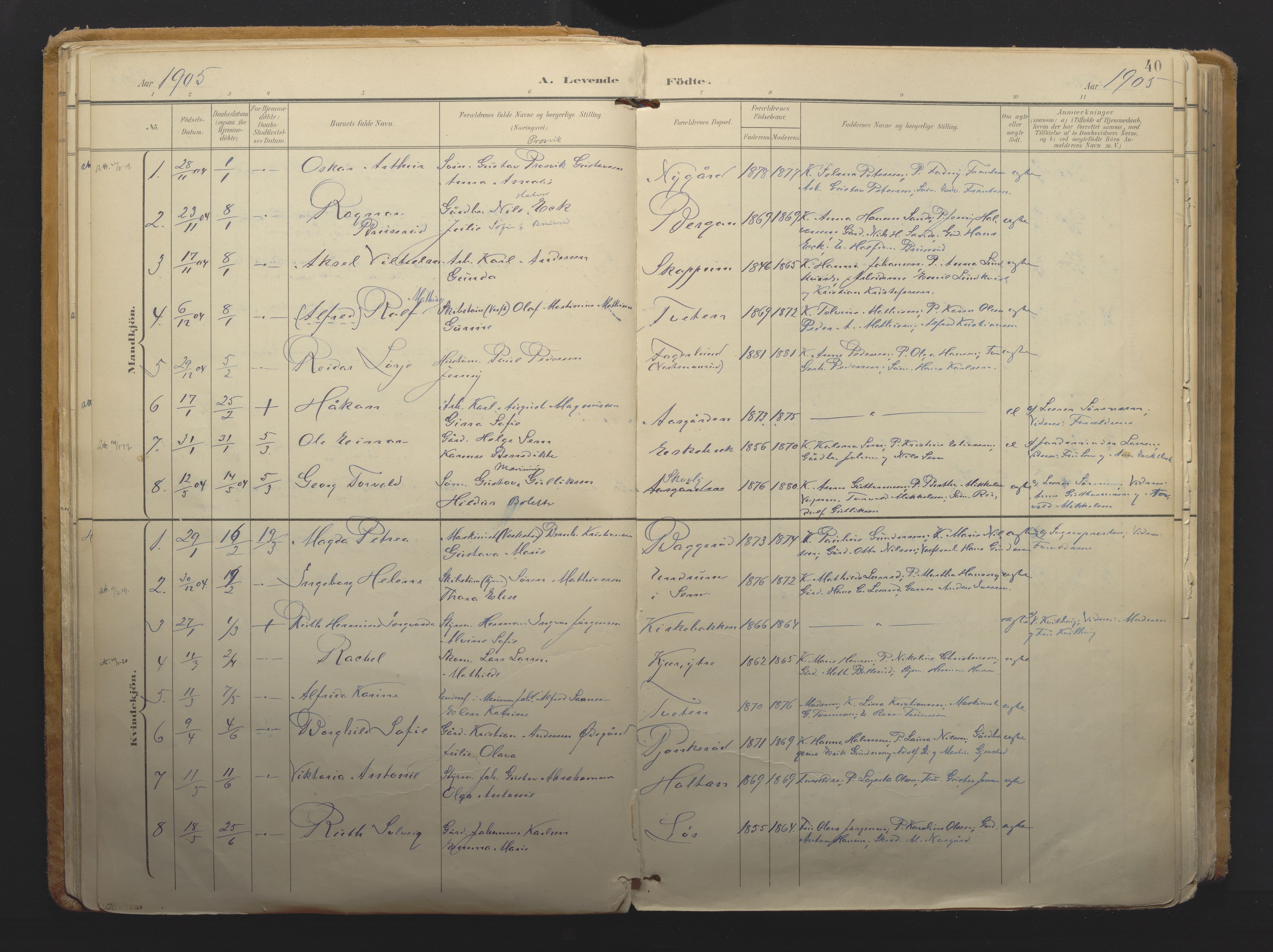 Borre kirkebøker, SAKO/A-338/F/Fa/L0011: Ministerialbok nr. I 11, 1897-1921, s. 40