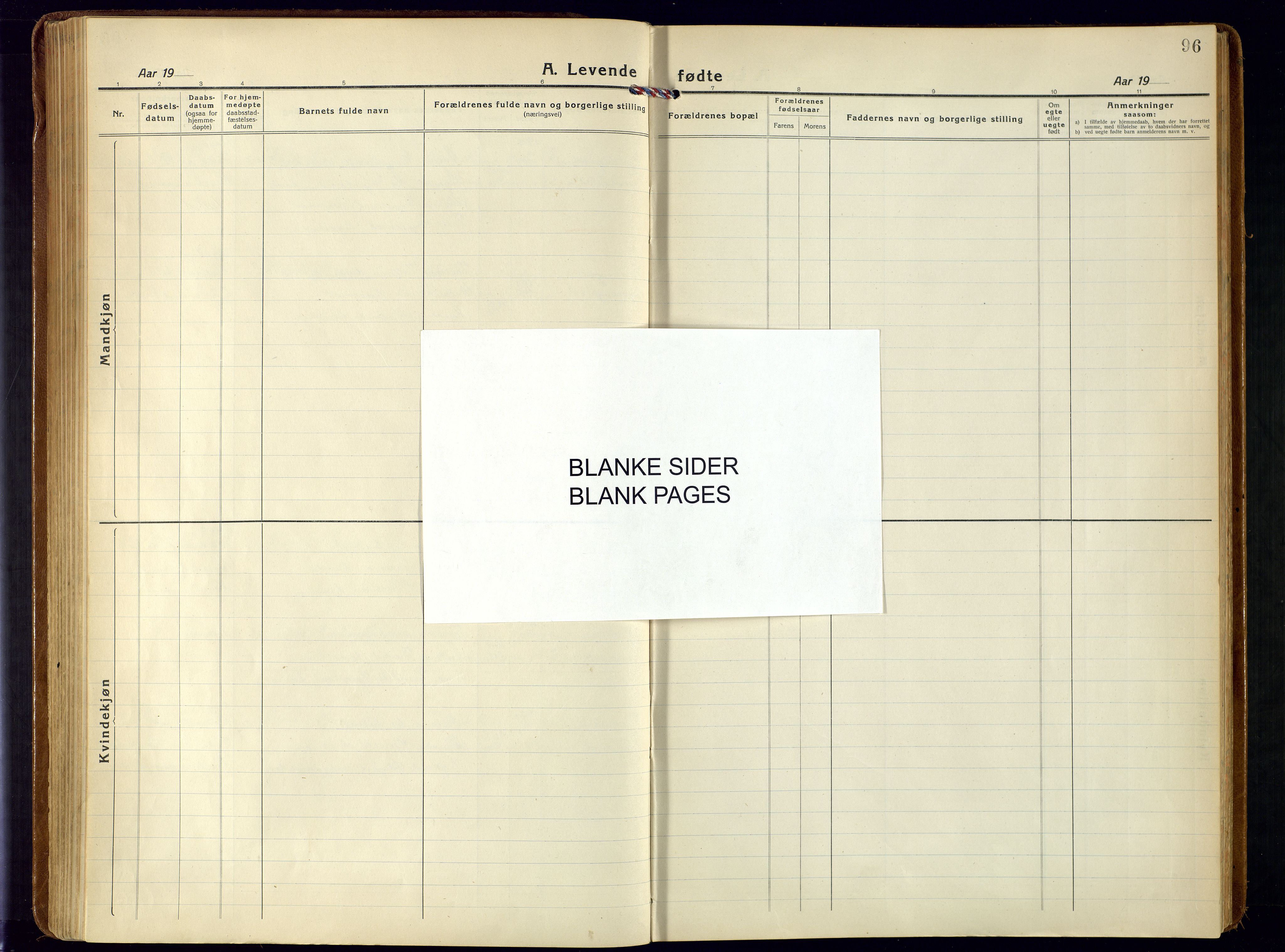 Bjelland sokneprestkontor, SAK/1111-0005/F/Fa/Fab/L0005: Ministerialbok nr. A 5, 1921-1951, s. 96