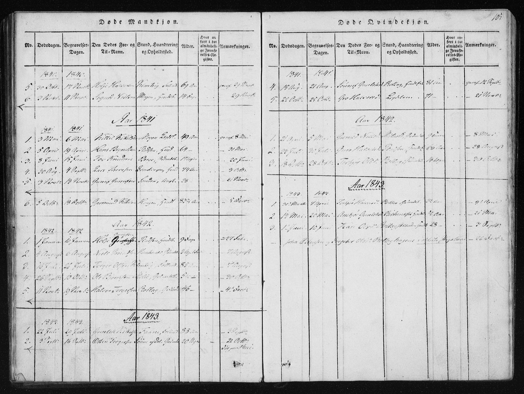 Tinn kirkebøker, AV/SAKO-A-308/F/Fb/L0001: Ministerialbok nr. II 1, 1815-1843, s. 105