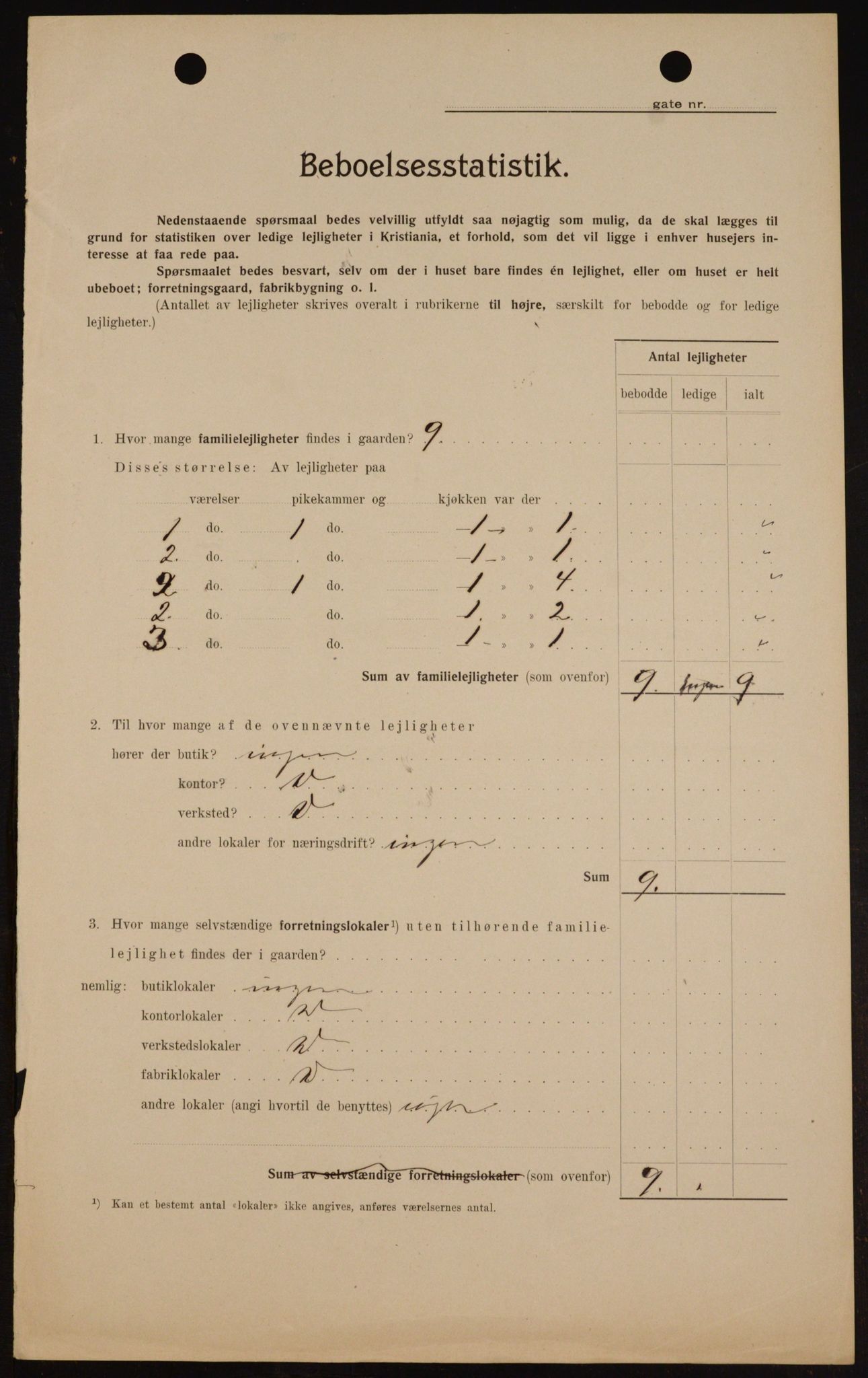 OBA, Kommunal folketelling 1.2.1909 for Kristiania kjøpstad, 1909, s. 32358