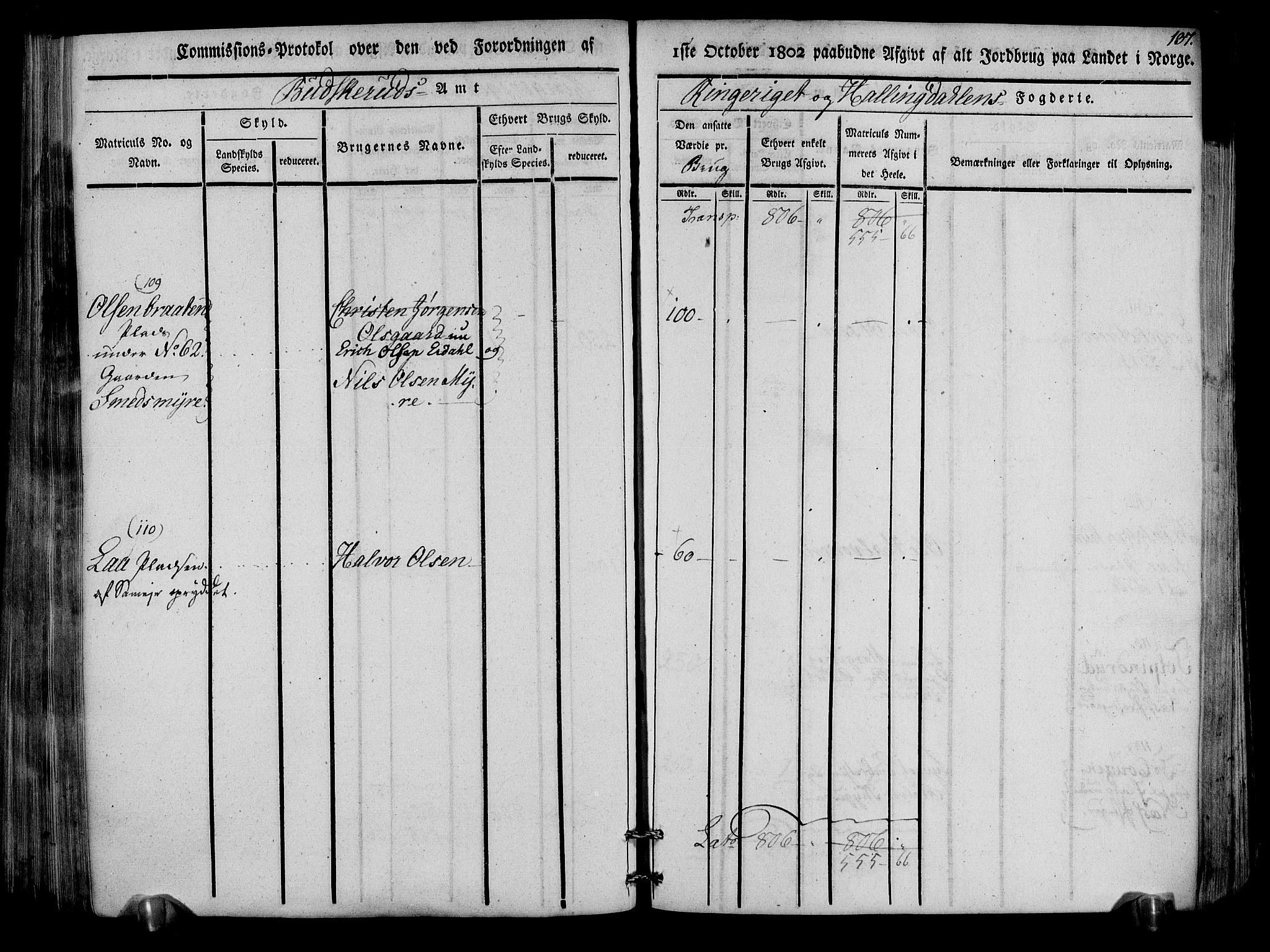 Rentekammeret inntil 1814, Realistisk ordnet avdeling, RA/EA-4070/N/Ne/Nea/L0047: Ringerike og Hallingdal fogderi. Kommisjonsprotokoll for Nes prestegjeld, 1803, s. 140