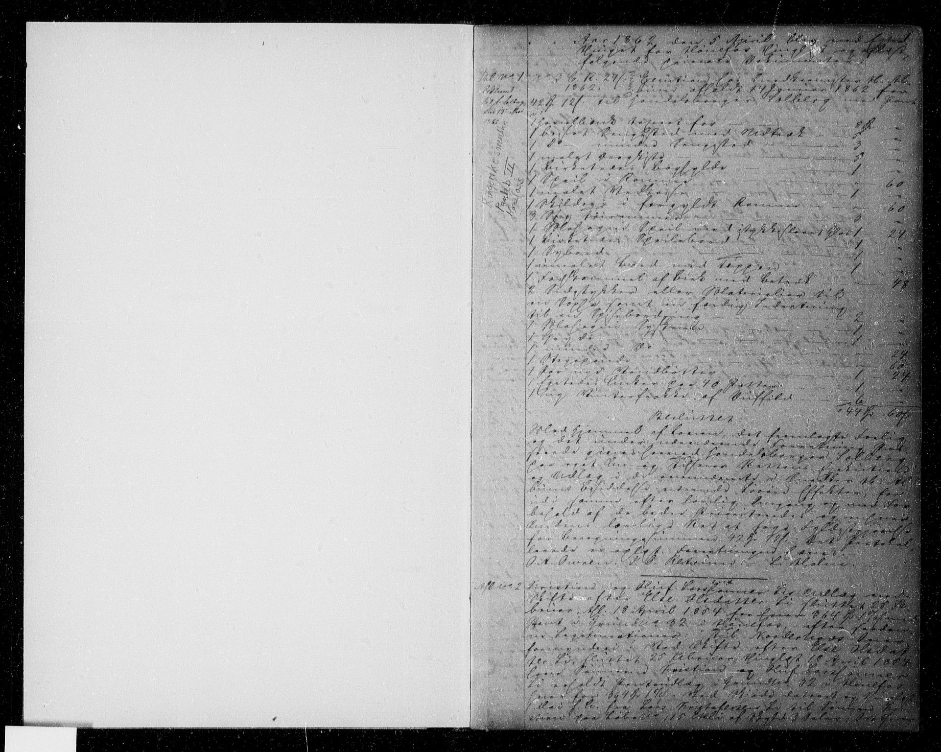 Ringerike sorenskriveri, SAKO/A-105/G/Ga/Gad/L0002: Pantebok nr. 2, 1862-1873, s. 1