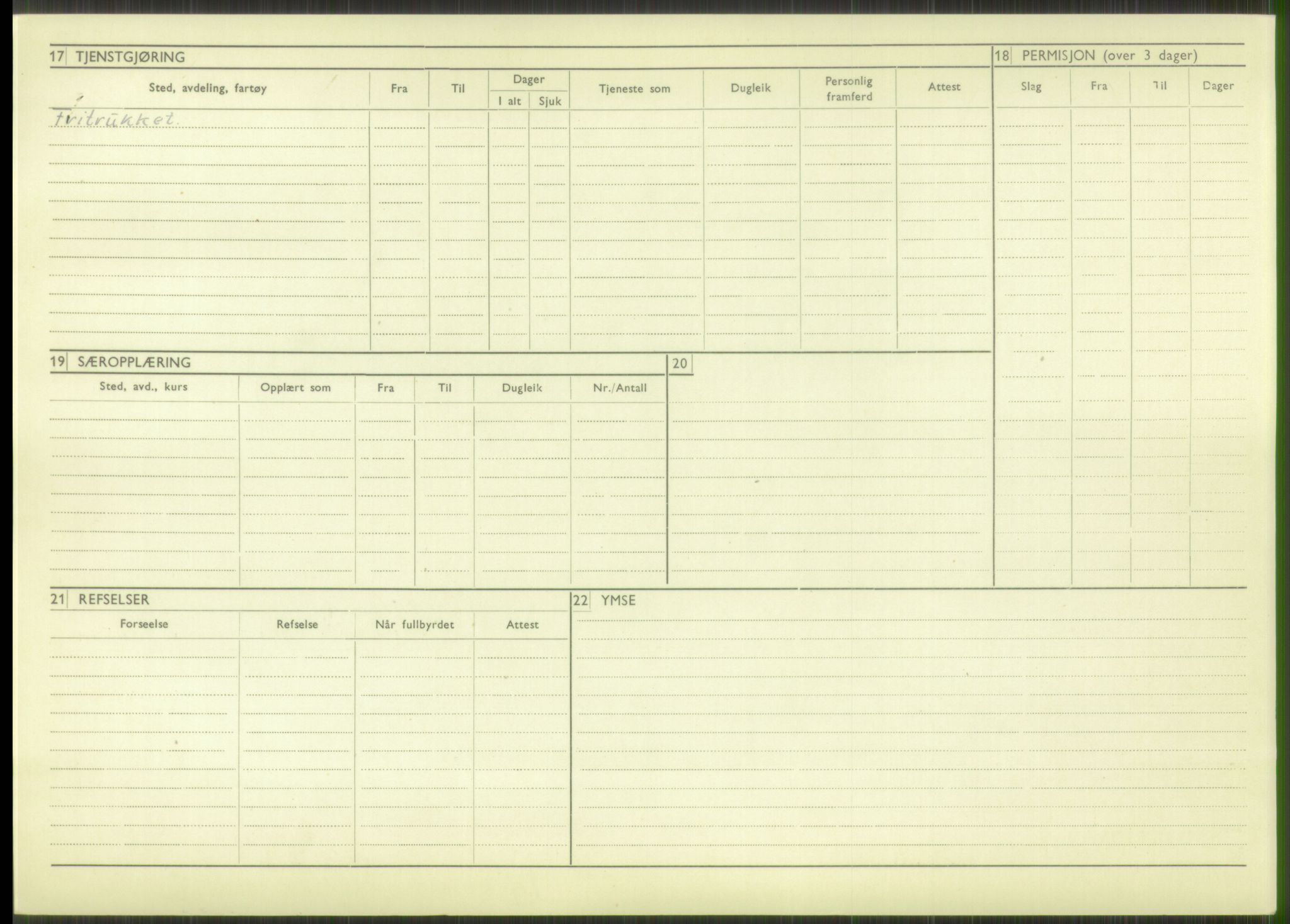 Forsvaret, Troms infanteriregiment nr. 16, AV/RA-RAFA-3146/P/Pa/L0016: Rulleblad for regimentets menige mannskaper, årsklasse 1932, 1932, s. 122