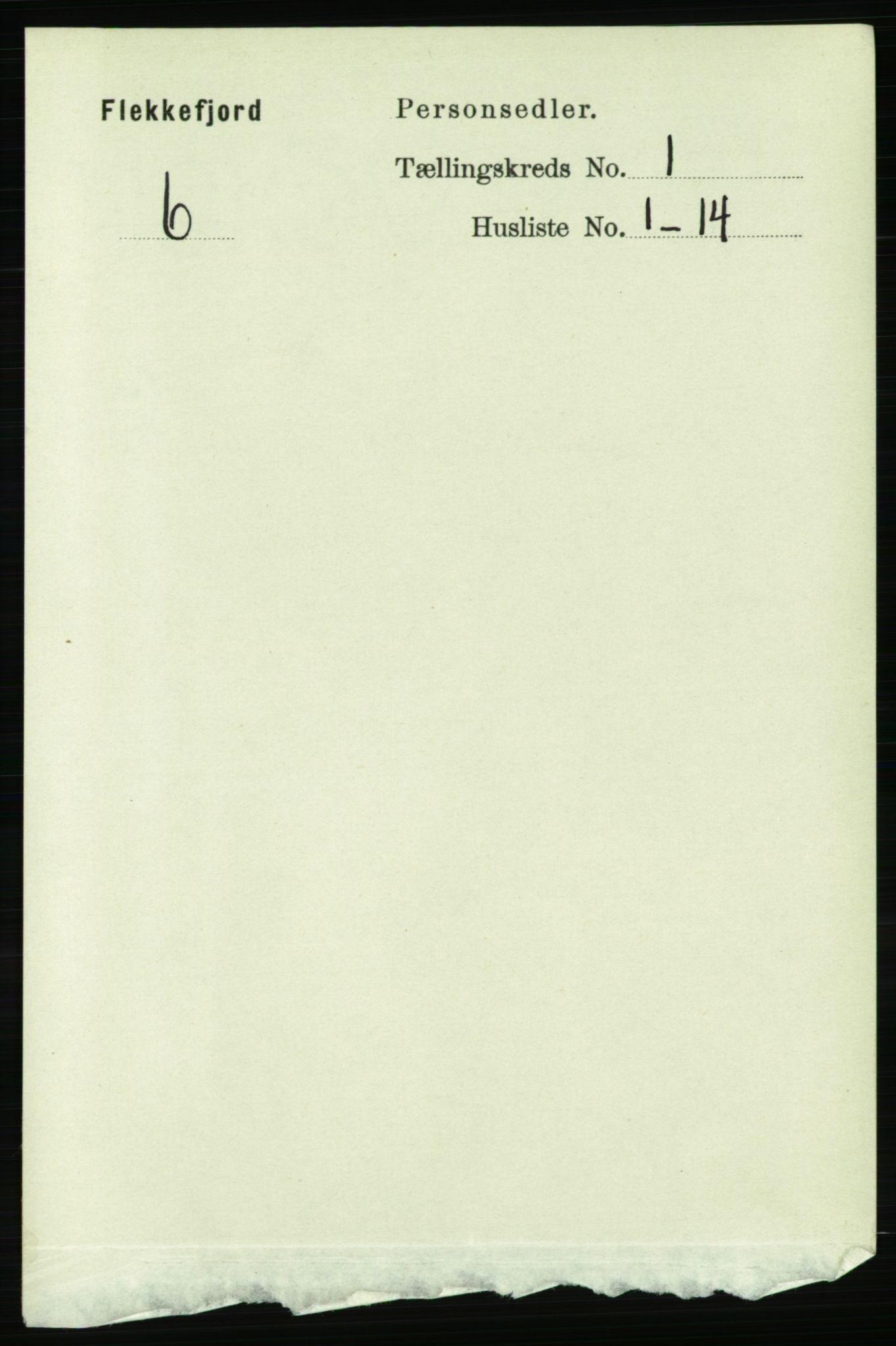 RA, Folketelling 1891 for 1004 Flekkefjord kjøpstad, 1891, s. 1160