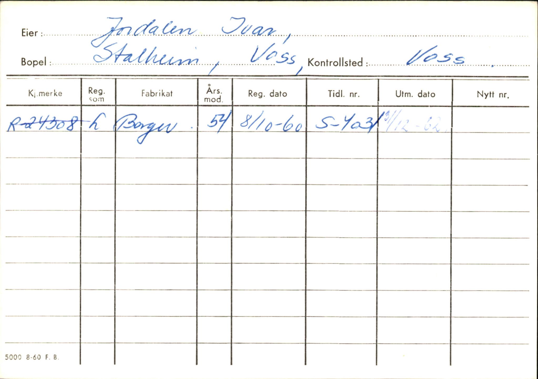 Statens vegvesen, Hordaland vegkontor, AV/SAB-A-5201/2/Ha/L0028: R-eierkort J-K, 1920-1971, s. 19