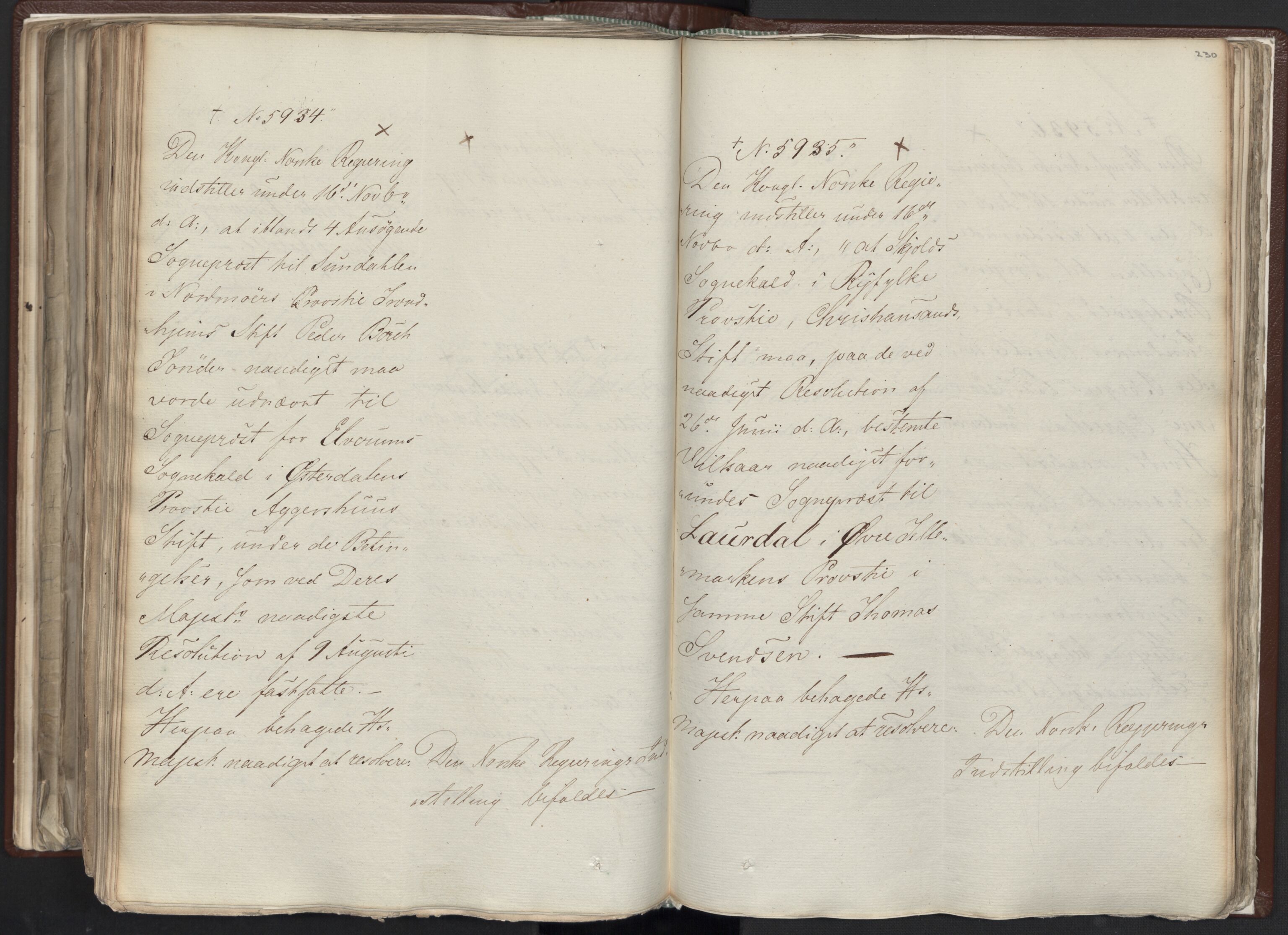 Statsrådssekretariatet, AV/RA-S-1001/A/Ab/L0012: Kgl. res. nr. 5679-6008 II, 1821, s. 229b-230a