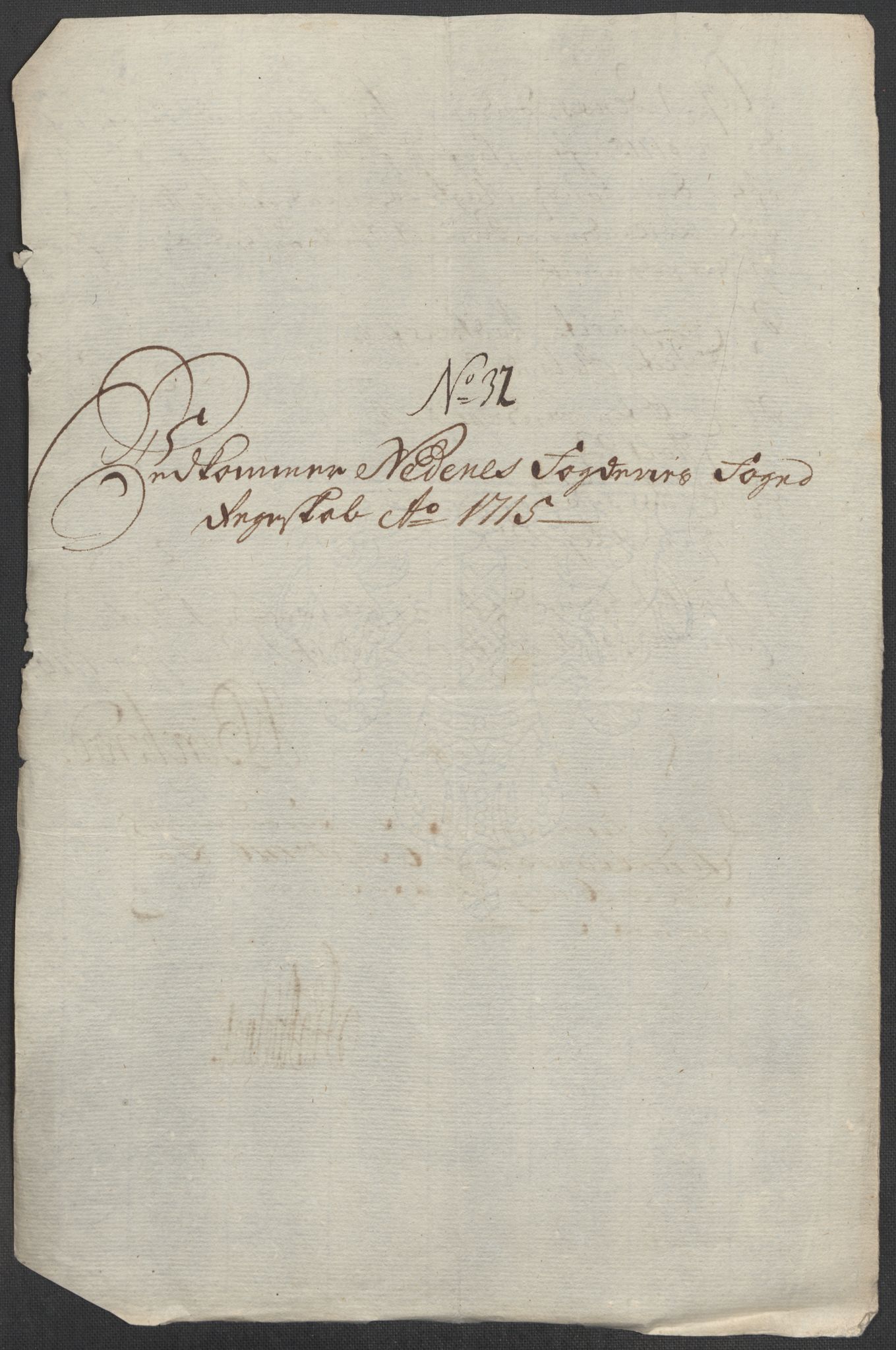 Rentekammeret inntil 1814, Reviderte regnskaper, Fogderegnskap, AV/RA-EA-4092/R39/L2323: Fogderegnskap Nedenes, 1715, s. 278