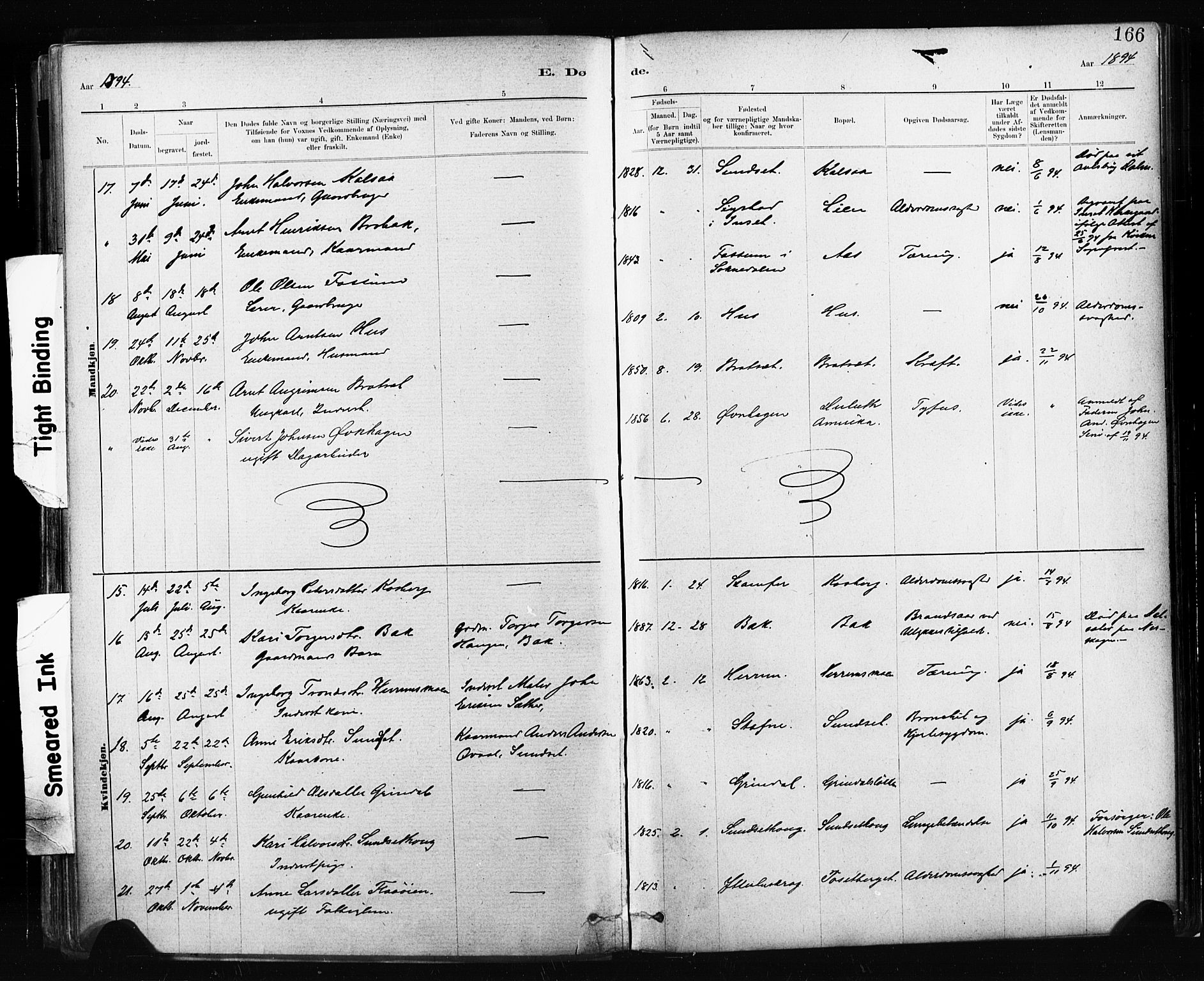 Ministerialprotokoller, klokkerbøker og fødselsregistre - Sør-Trøndelag, AV/SAT-A-1456/674/L0871: Ministerialbok nr. 674A03, 1880-1896, s. 166