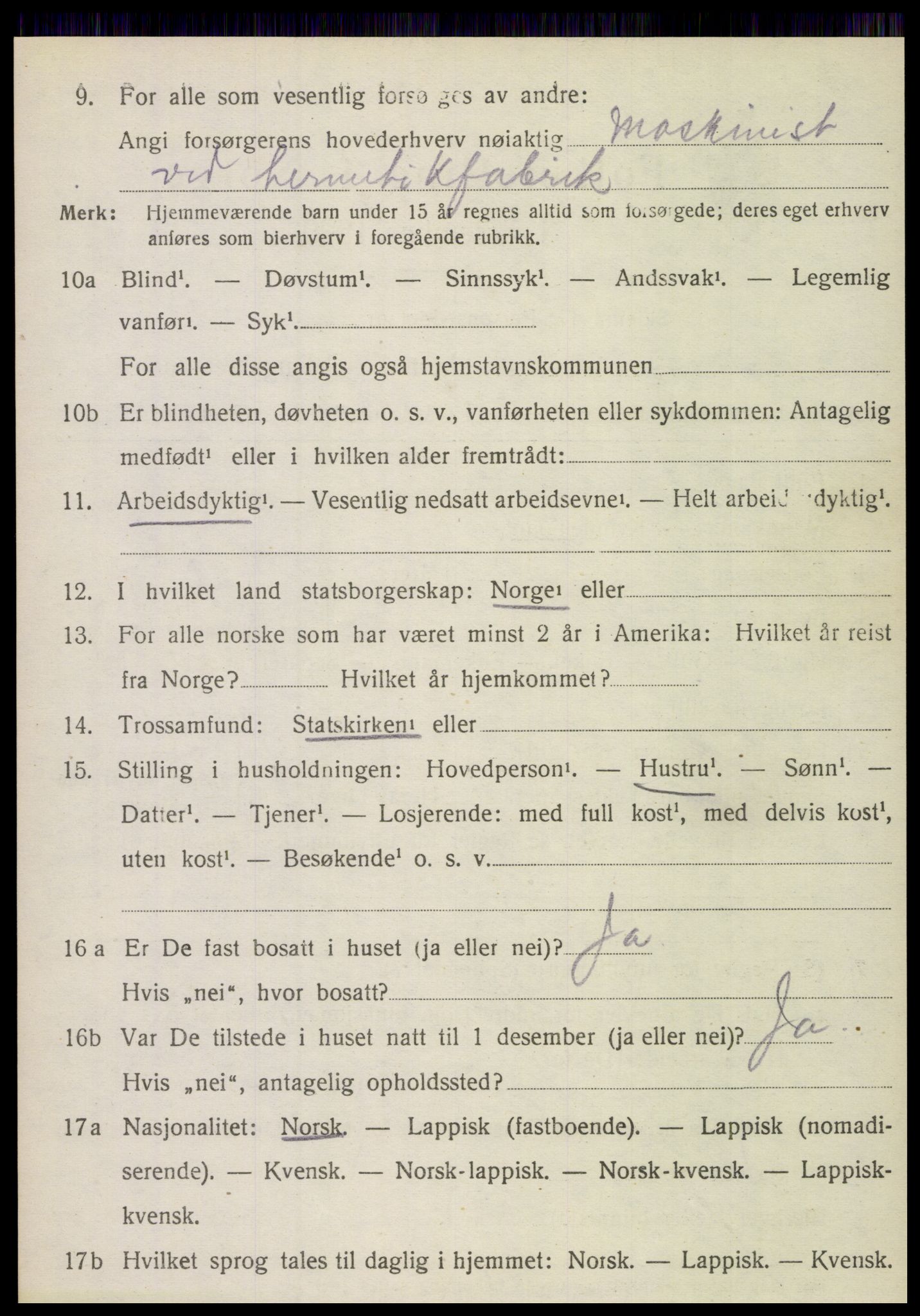 SAT, Folketelling 1920 for 1821 Stamnes herred, 1920, s. 665