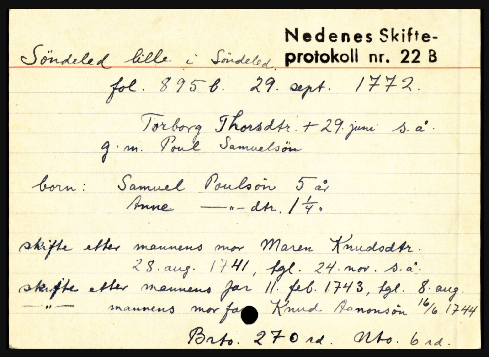 Nedenes sorenskriveri før 1824, AV/SAK-1221-0007/H, s. 29739