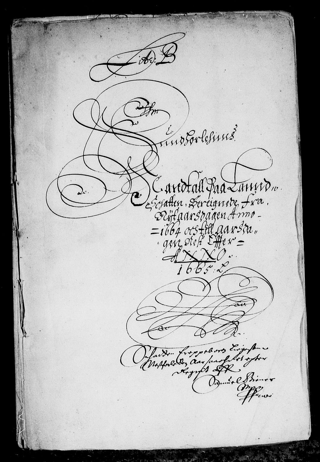 Rentekammeret inntil 1814, Reviderte regnskaper, Stiftamtstueregnskaper, Bergen stiftamt, RA/EA-6043/R/Rc/L0011: Bergen stiftamt, 1664