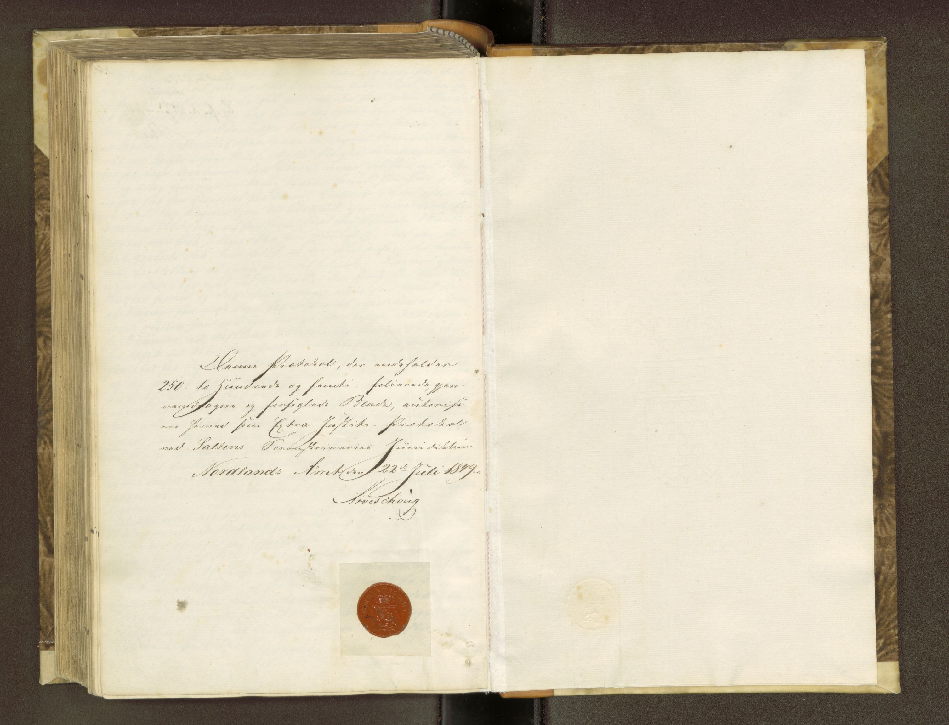 Salten sorenskriveri, AV/SAT-A-4578/1/1/1B/L0006: Ekstrarettsprot. nr. 4, 1849-1853