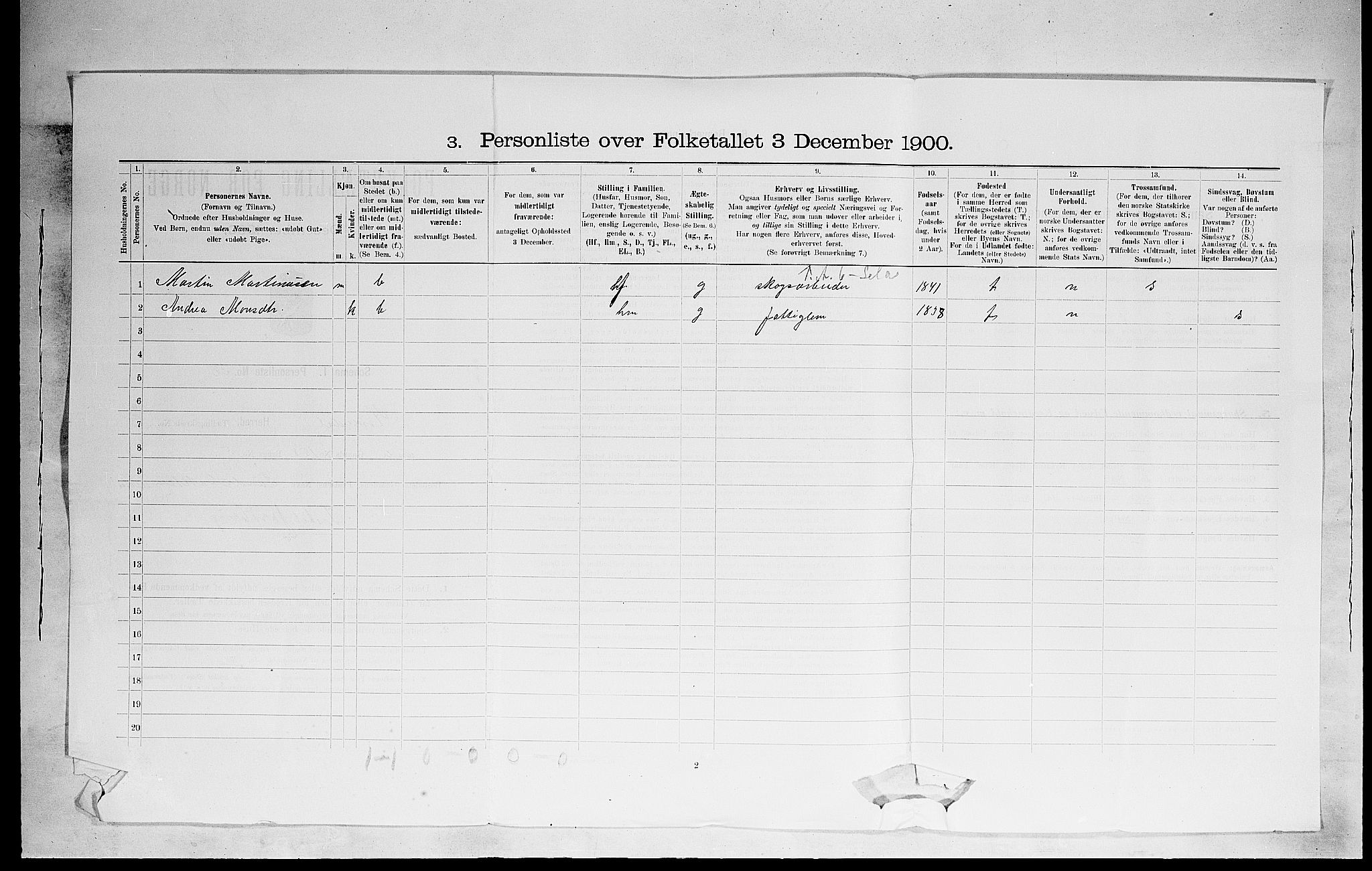 SAH, Folketelling 1900 for 0416 Romedal herred, 1900, s. 51