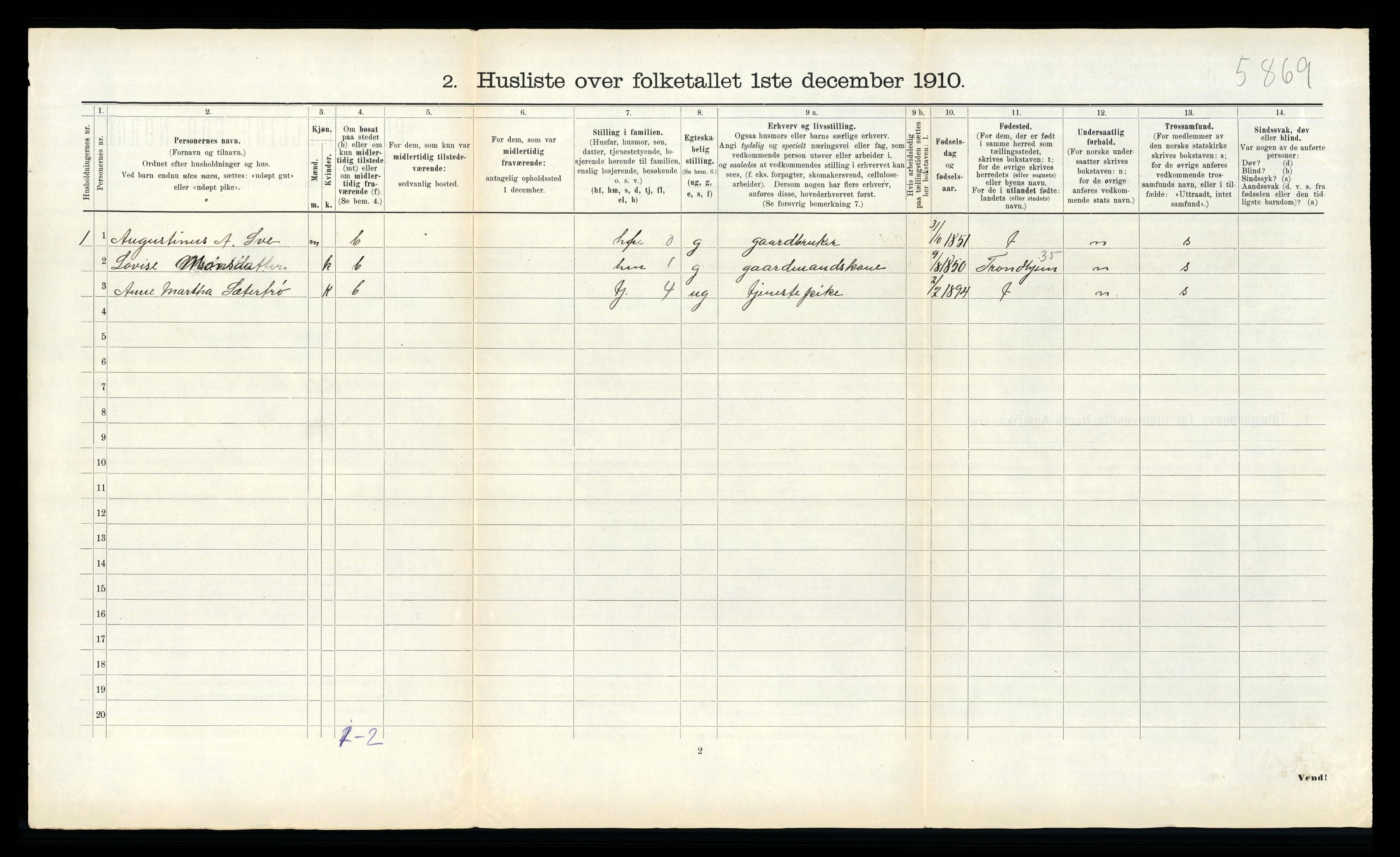 RA, Folketelling 1910 for 1718 Leksvik herred, 1910, s. 811