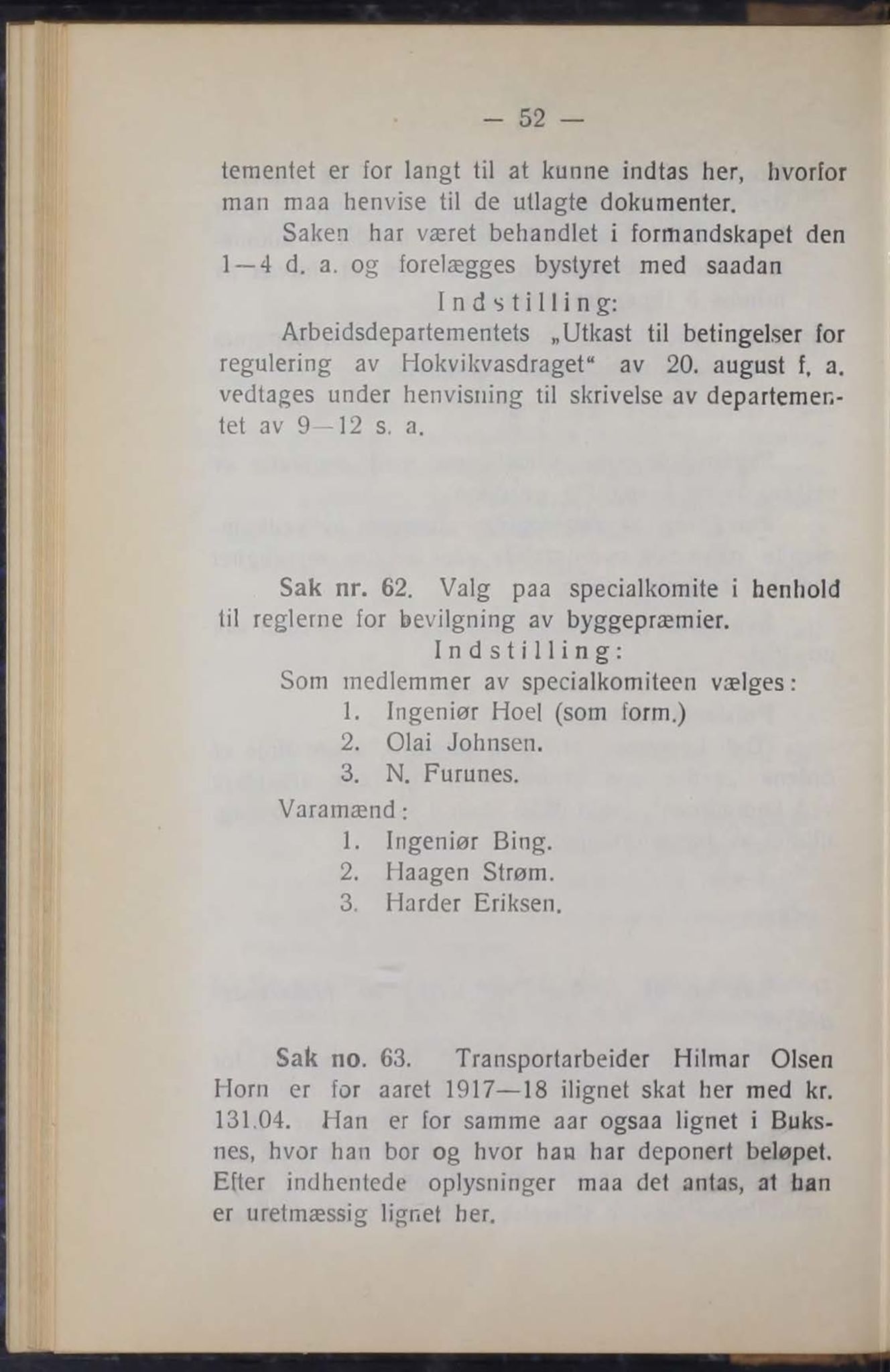 Narvik kommune. Formannskap , AIN/K-18050.150/A/Ab/L0009: Møtebok, 1919