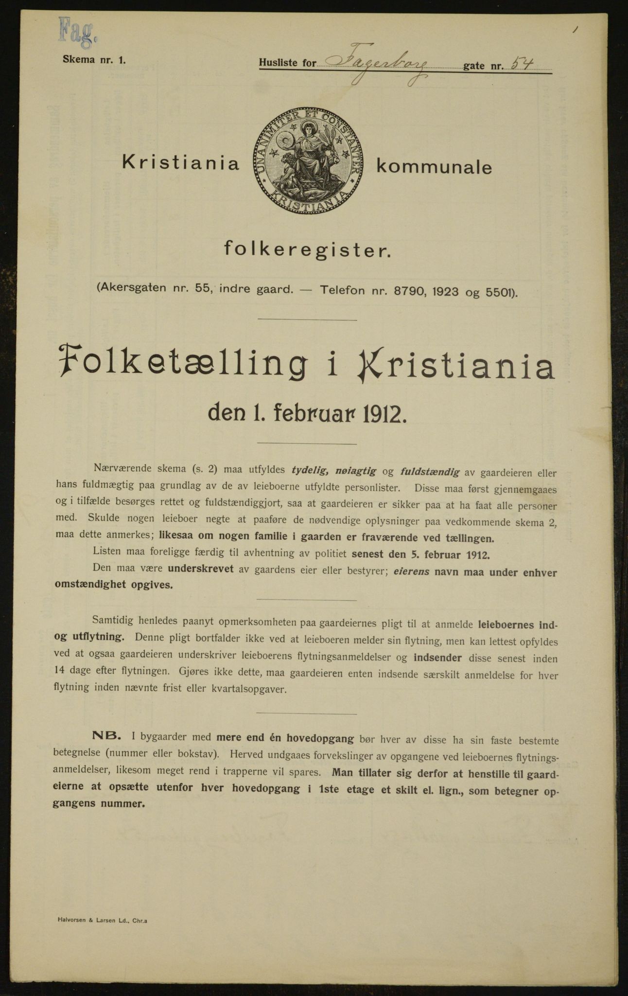 OBA, Kommunal folketelling 1.2.1912 for Kristiania, 1912, s. 23027