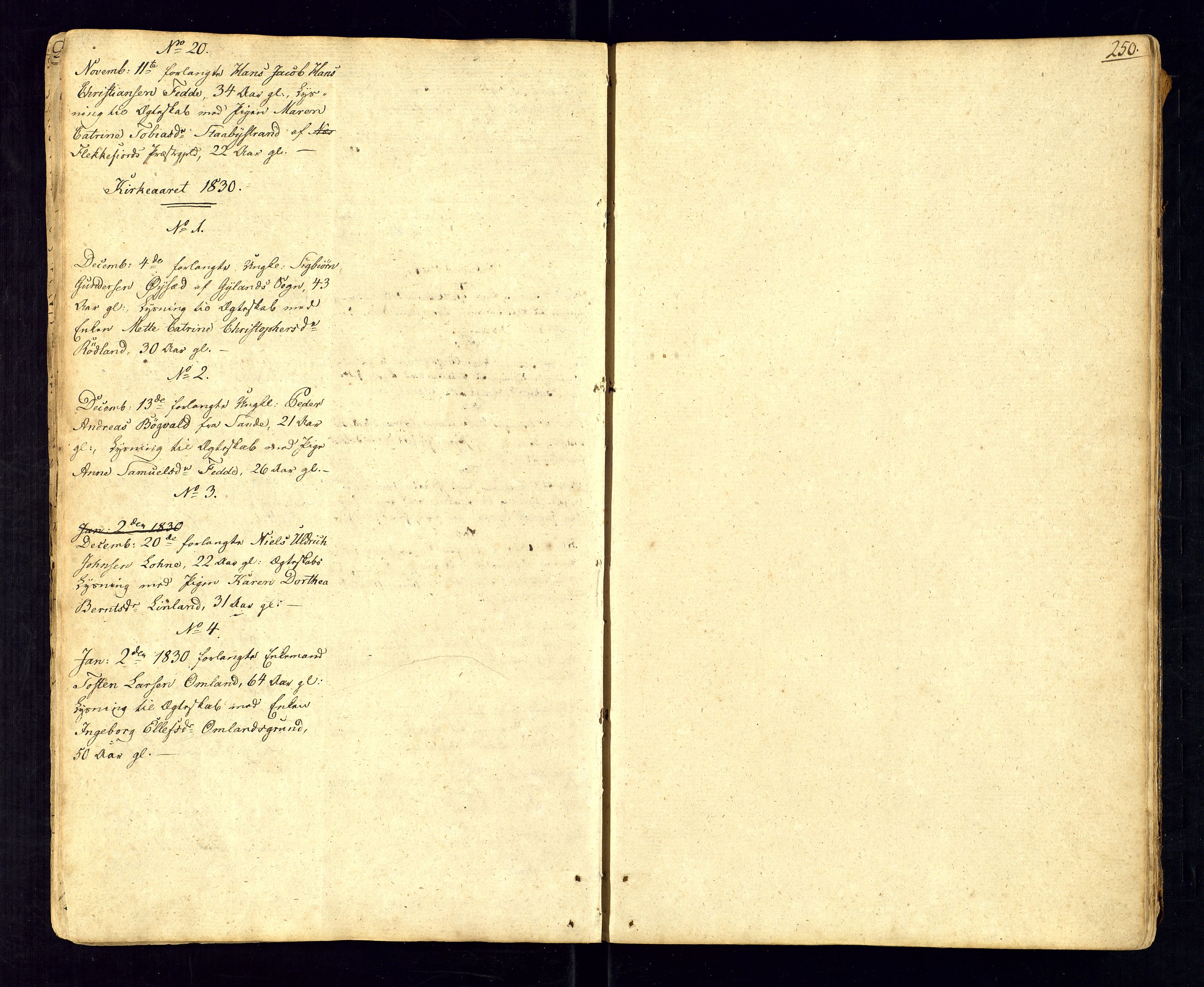 Kvinesdal sokneprestkontor, SAK/1111-0026/F/Fa/Fab/L0002: Ministerialbok nr. A 2, 1789-1815, s. 250
