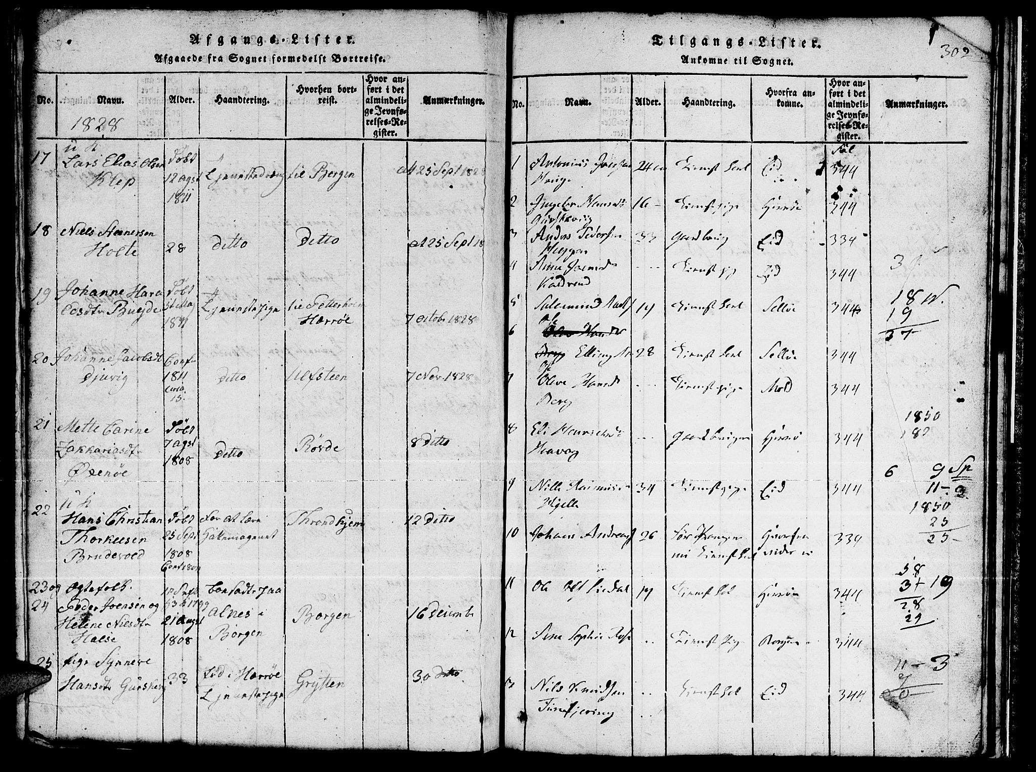 Ministerialprotokoller, klokkerbøker og fødselsregistre - Møre og Romsdal, SAT/A-1454/511/L0155: Klokkerbok nr. 511C01, 1817-1829, s. 285