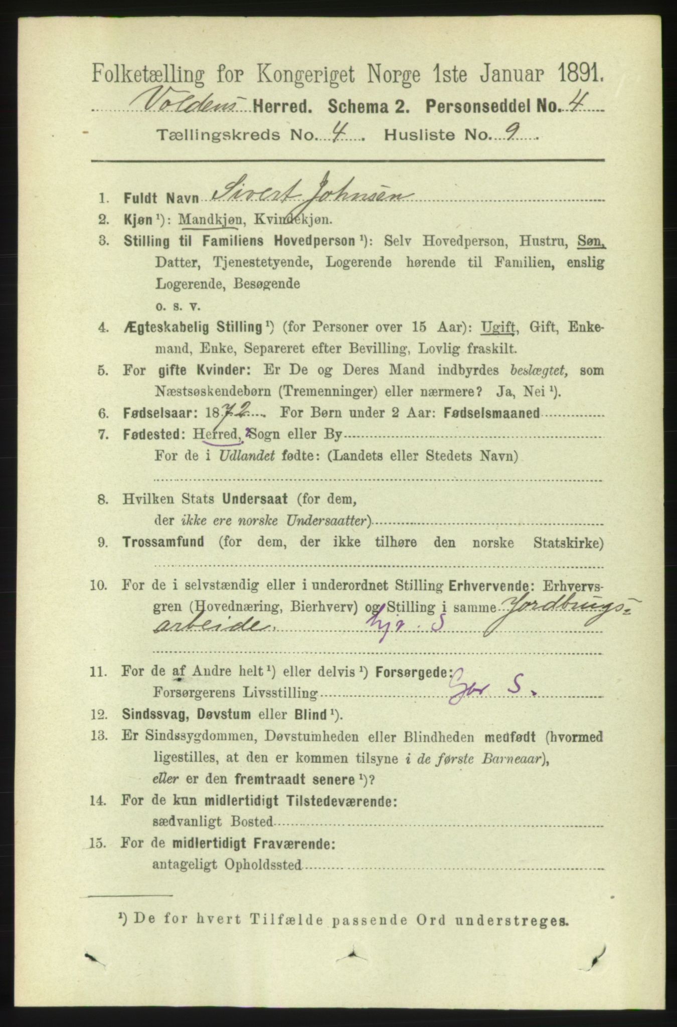 RA, Folketelling 1891 for 1519 Volda herred, 1891, s. 2024