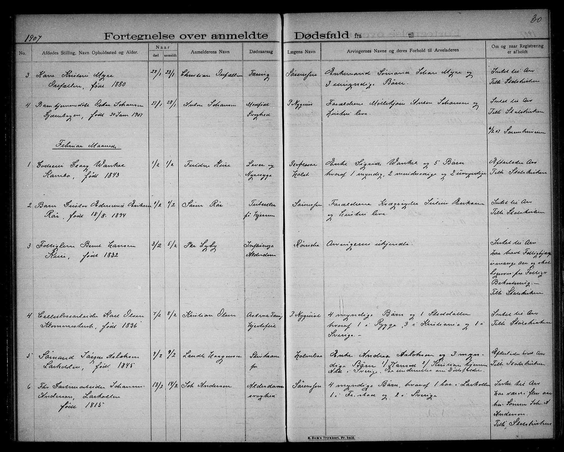 Rygge lensmannskontor, AV/SAO-A-10005/H/Ha/Haa/L0004: Dødsfallsprotokoll, 1903-1912, s. 30