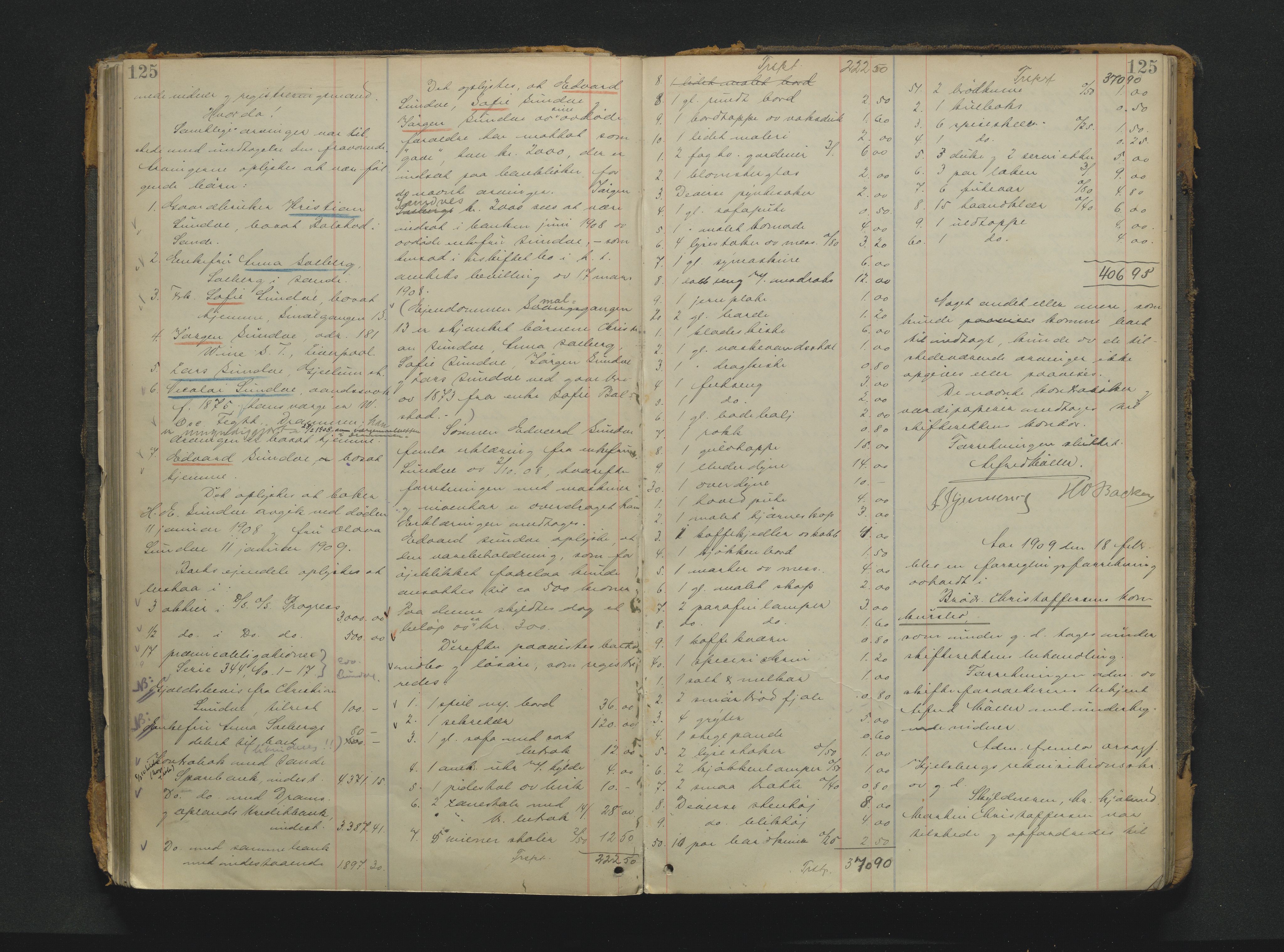Drammen byfogd, AV/SAKO-A-222/H/Hb/Hbb/L0010: Registreringsprotokoll., 1903-1925, s. 125