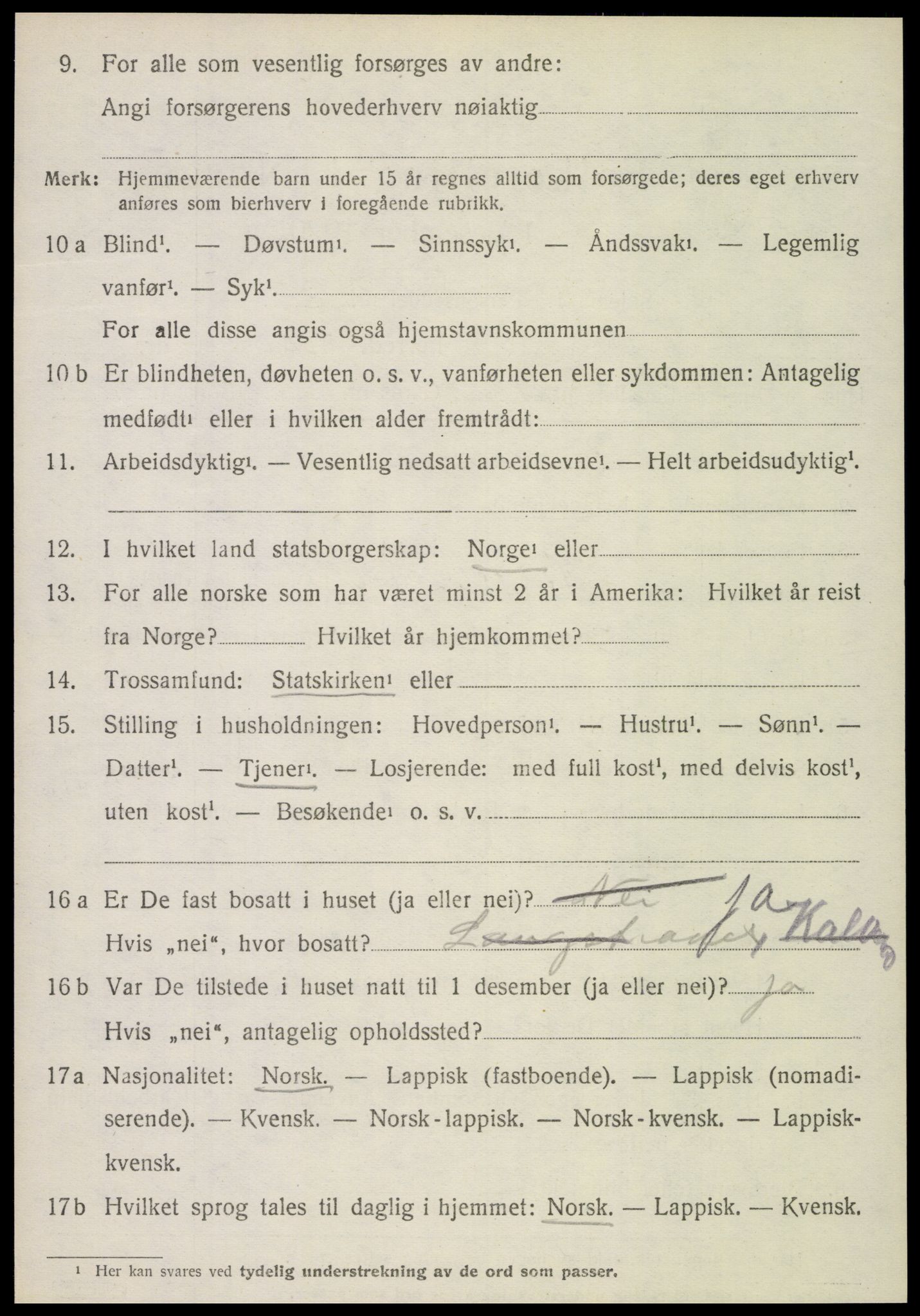 SAT, Folketelling 1920 for 1752 Kolvereid herred, 1920, s. 1540