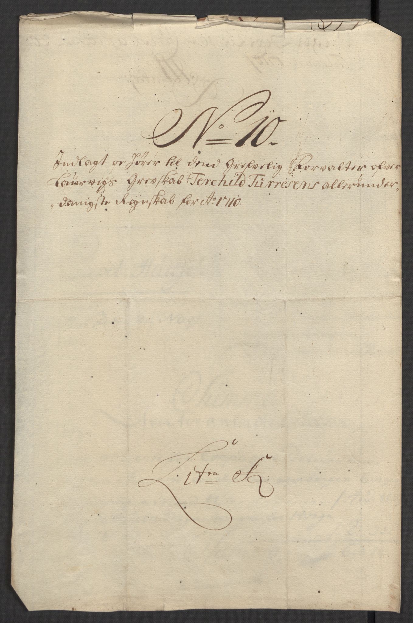 Rentekammeret inntil 1814, Reviderte regnskaper, Fogderegnskap, RA/EA-4092/R33/L1981: Fogderegnskap Larvik grevskap, 1709-1710, s. 407