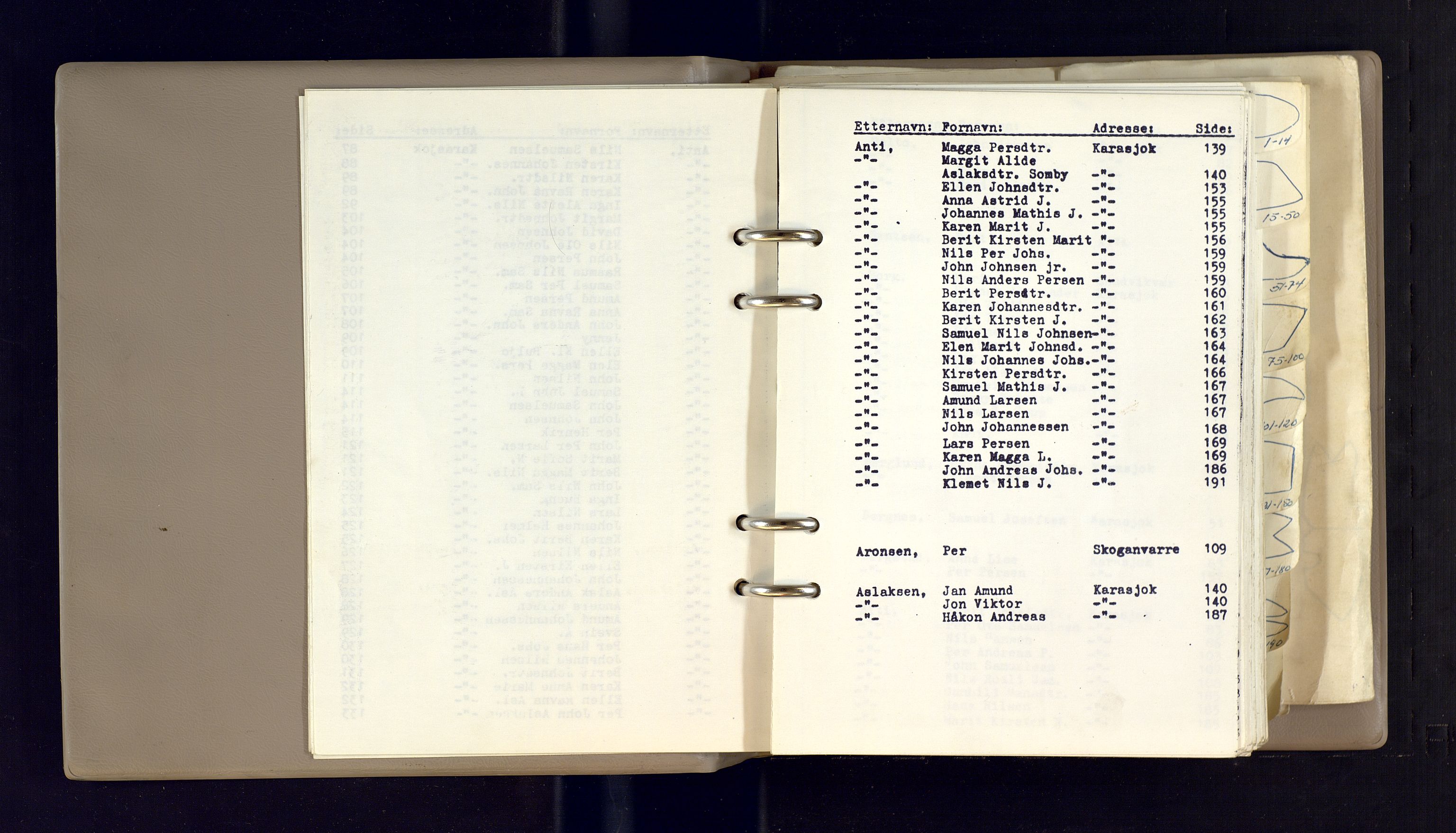 Lappefogden i Finnmark/Reindriftsforvaltningen Øst-Finnmark, AV/SATØ-S-1461/G/Gd/L0001/0002: Reinmerkeregisterprotokoller / Reinmerkeregisterprotokoll for Karasjok reinsogn, 1967-1969