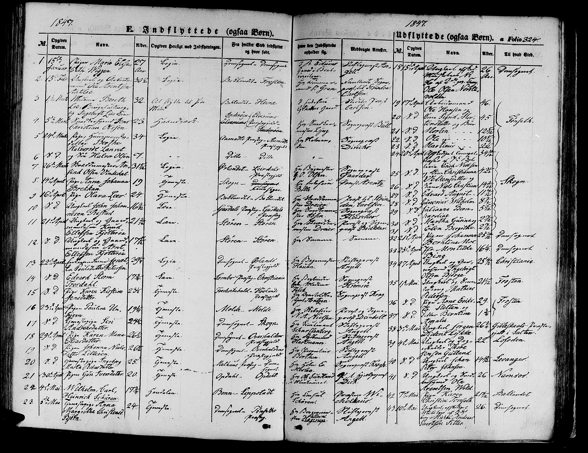 Ministerialprotokoller, klokkerbøker og fødselsregistre - Sør-Trøndelag, SAT/A-1456/602/L0137: Klokkerbok nr. 602C05, 1846-1856, s. 324