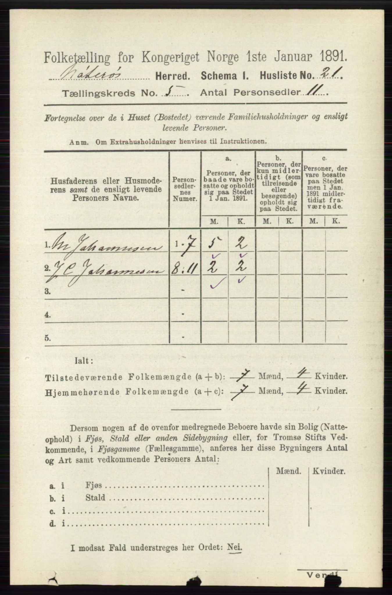 RA, Folketelling 1891 for 0722 Nøtterøy herred, 1891, s. 2535