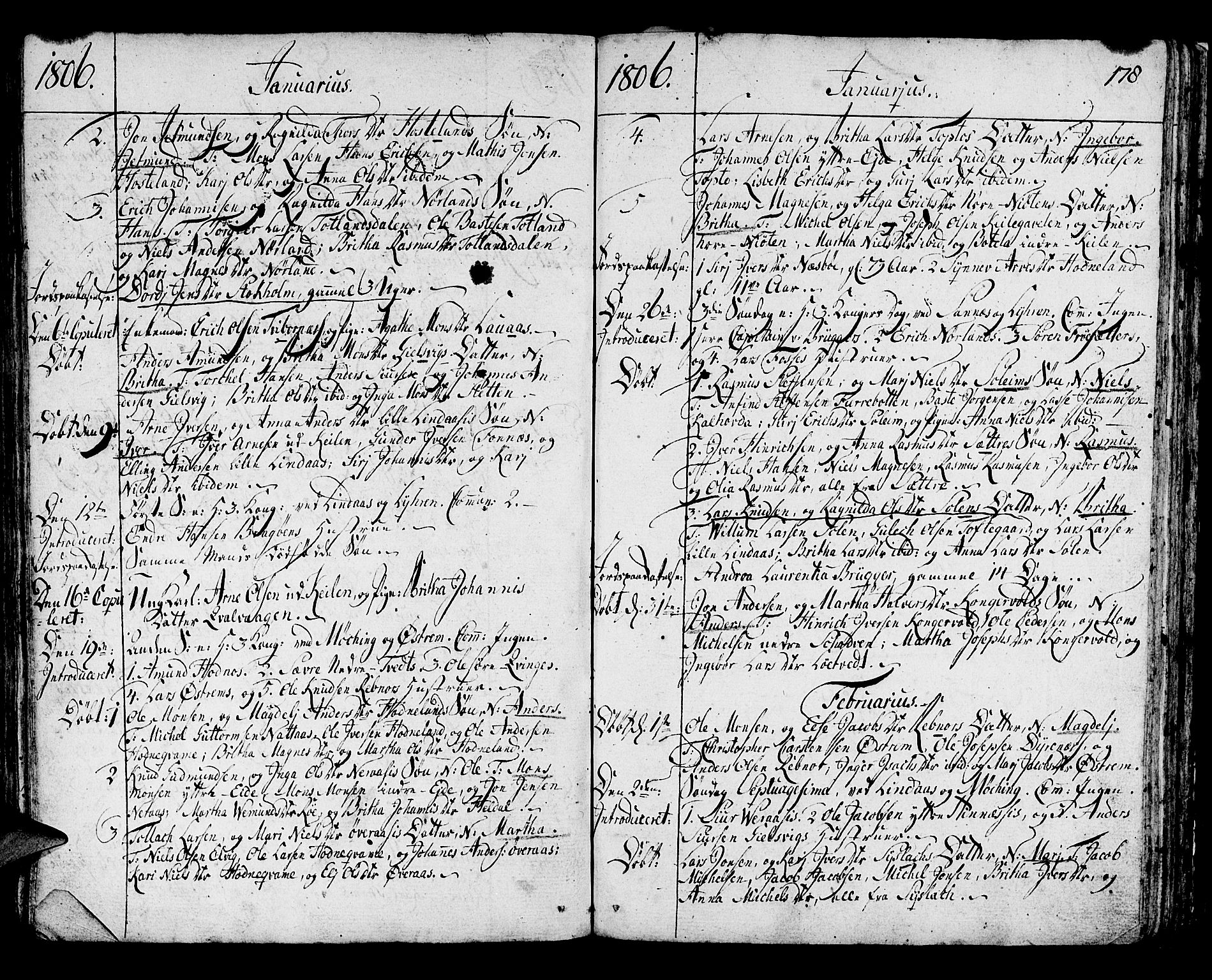 Lindås Sokneprestembete, AV/SAB-A-76701/H/Haa/Haaa/L0005: Ministerialbok nr. A 5, 1791-1813, s. 178