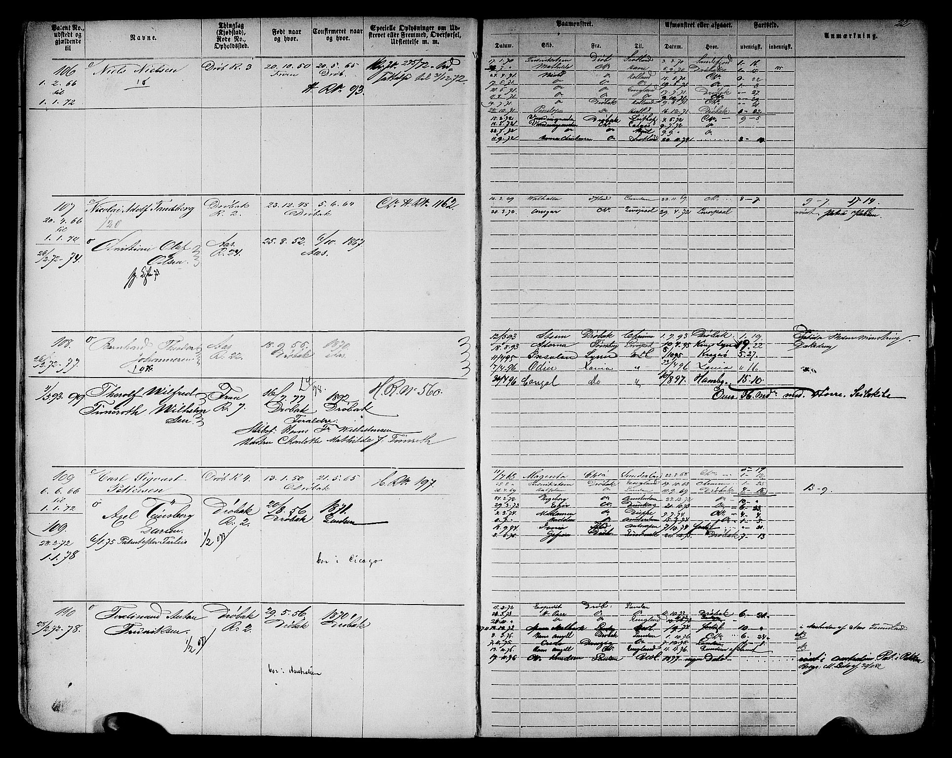 Drøbak mønstringskontor, SAO/A-10569f/F/Fc/Fca/L0002: Patent nr. 1-672, 1865-1916, s. 24