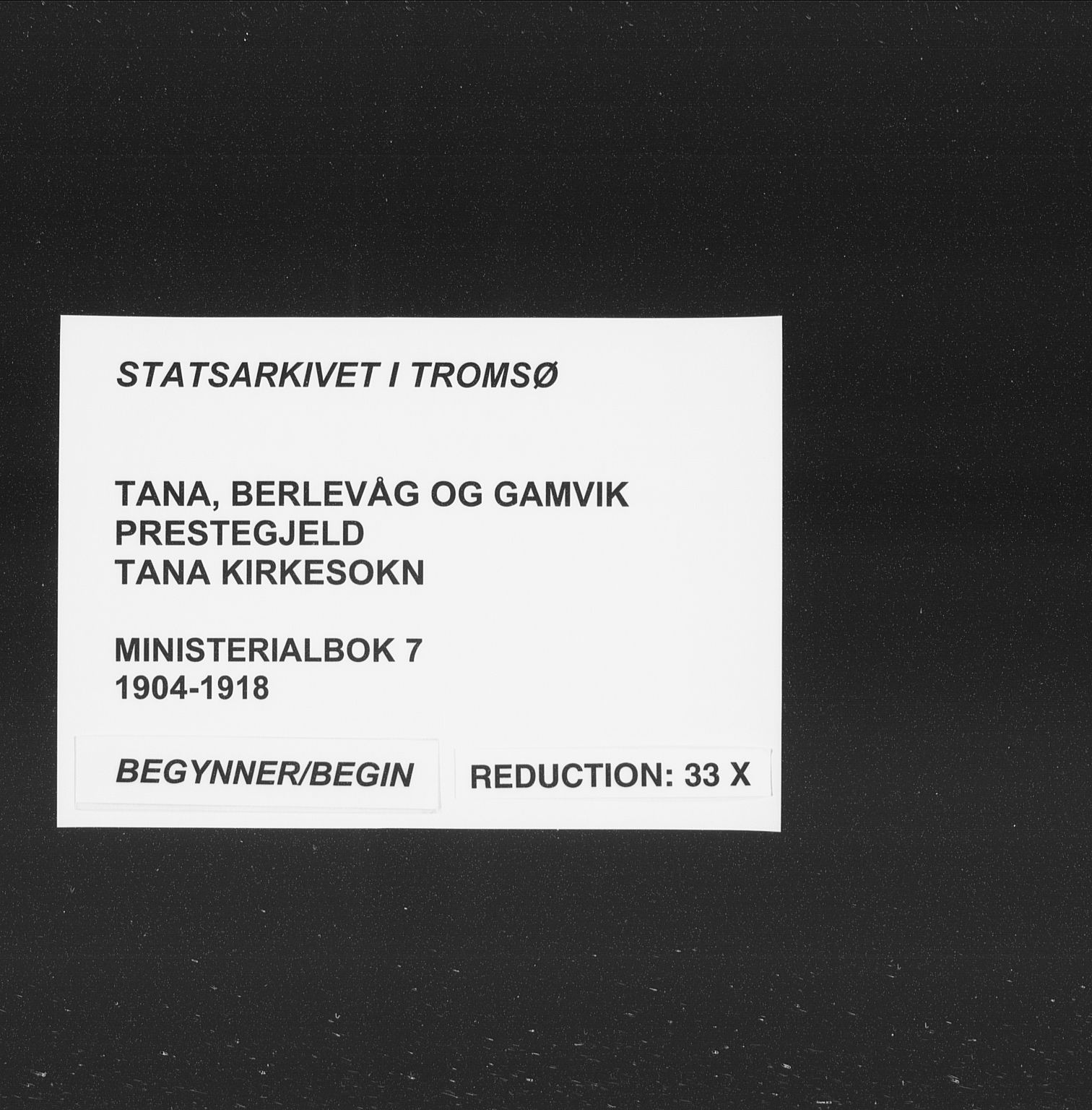 Tana sokneprestkontor, AV/SATØ-S-1334/H/Ha/L0007kirke: Ministerialbok nr. 7, 1904-1918