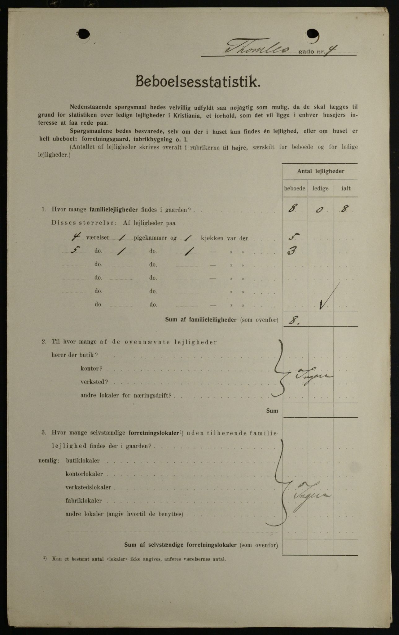 OBA, Kommunal folketelling 1.2.1908 for Kristiania kjøpstad, 1908, s. 98209