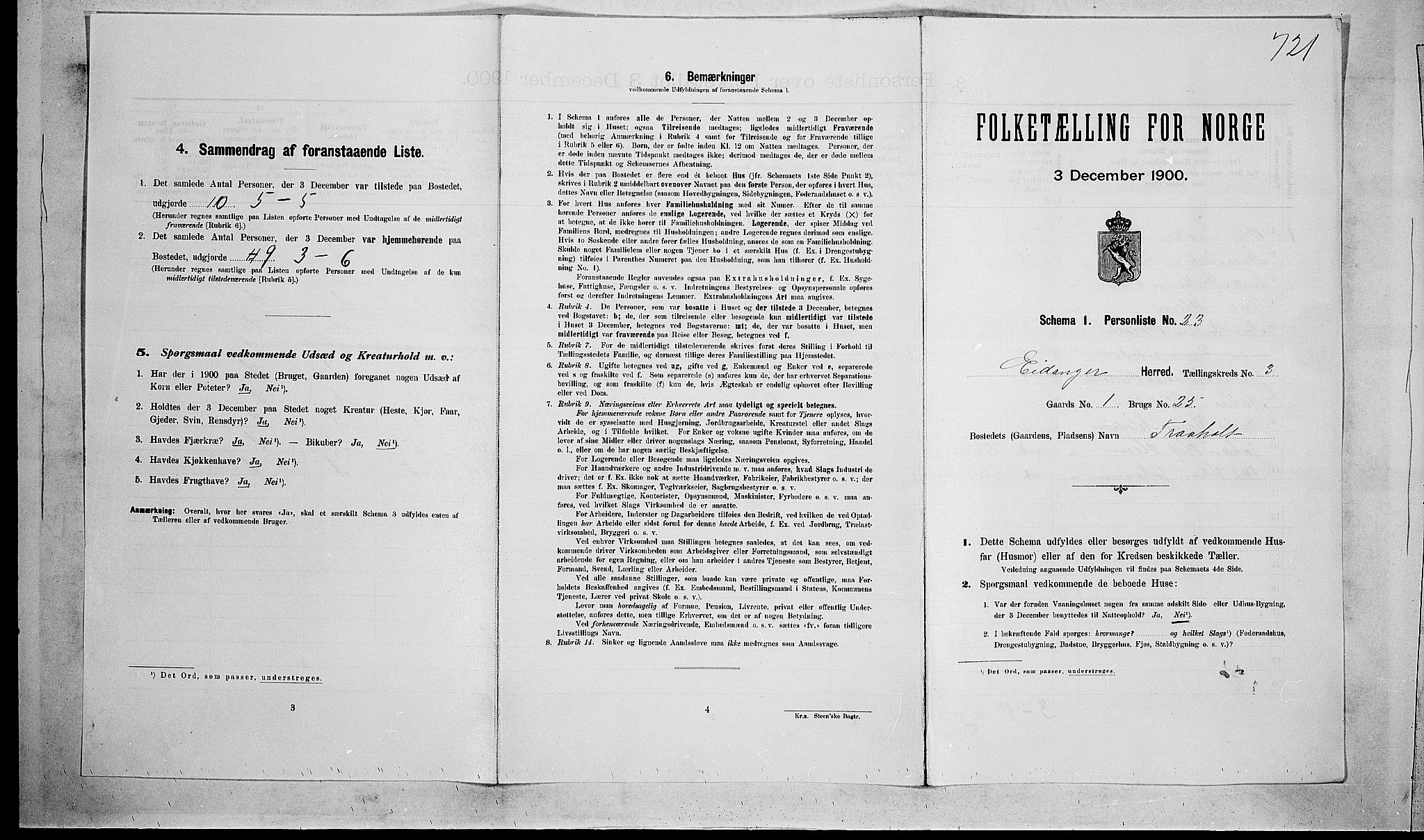 SAKO, Folketelling 1900 for 0813 Eidanger herred, 1900, s. 582