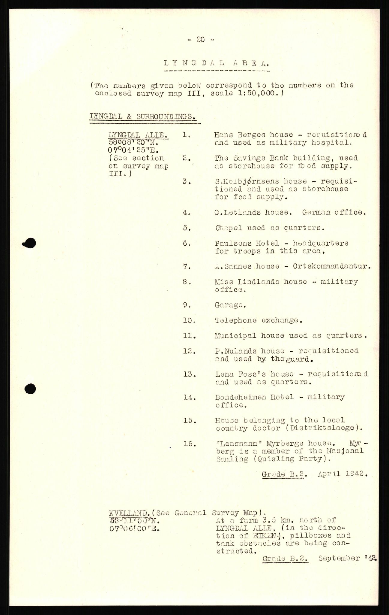 Forsvaret, Forsvarets overkommando II, AV/RA-RAFA-3915/D/Dd/L0023: Vest-Agder, 1942-1943, s. 44
