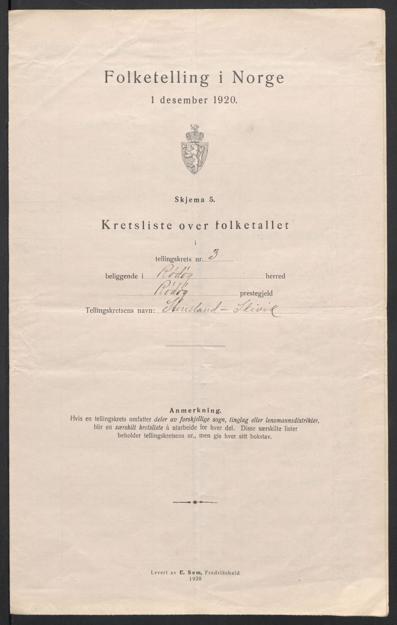 SAT, Folketelling 1920 for 1836 Rødøy herred, 1920, s. 12