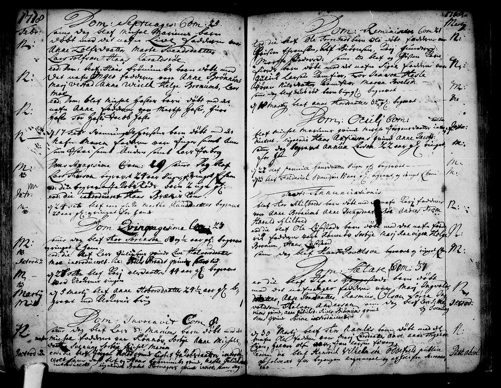 Sandar kirkebøker, AV/SAKO-A-243/F/Fa/L0001: Ministerialbok nr. 1, 1709-1733