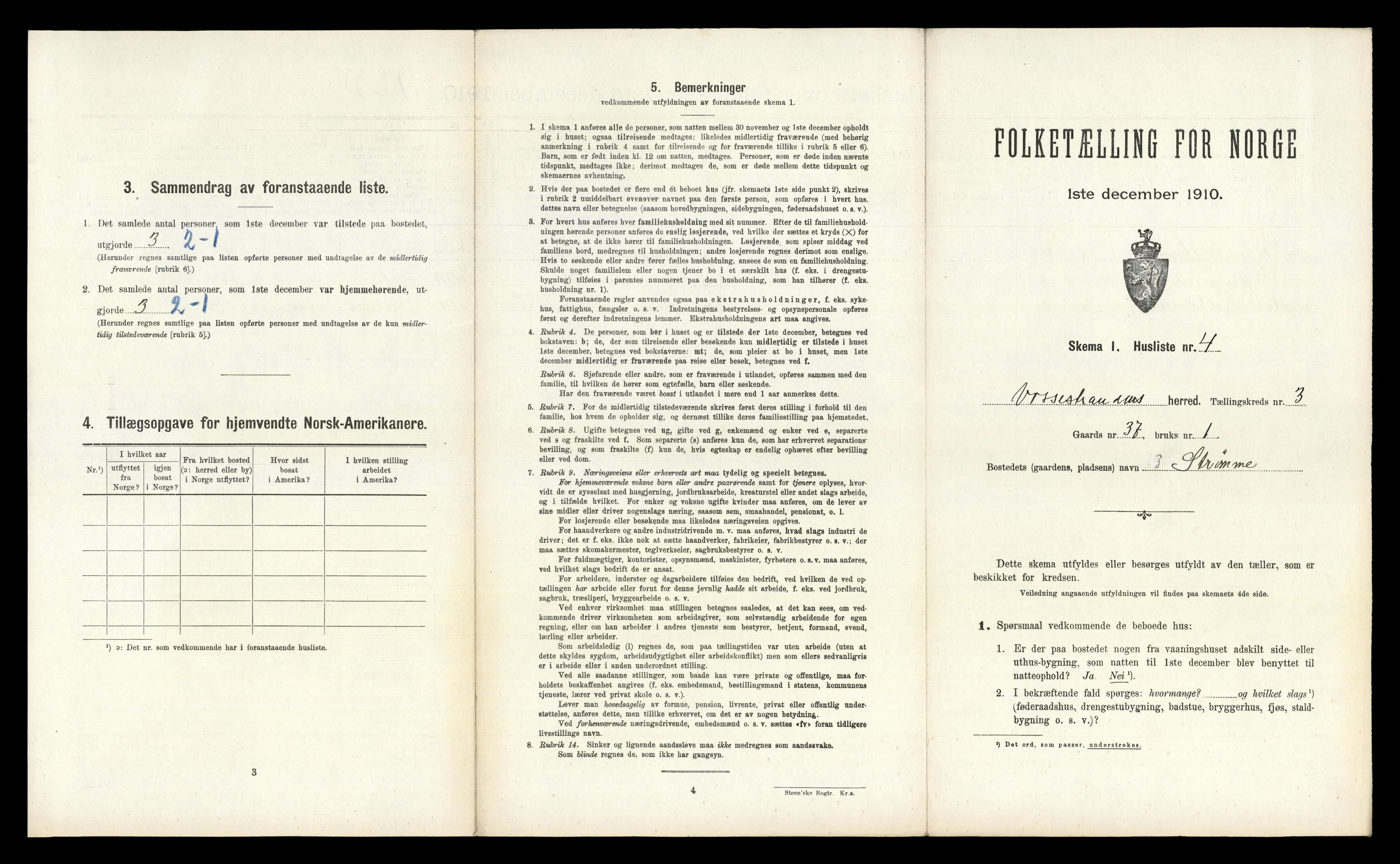 RA, Folketelling 1910 for 1236 Vossestrand herred, 1910, s. 353