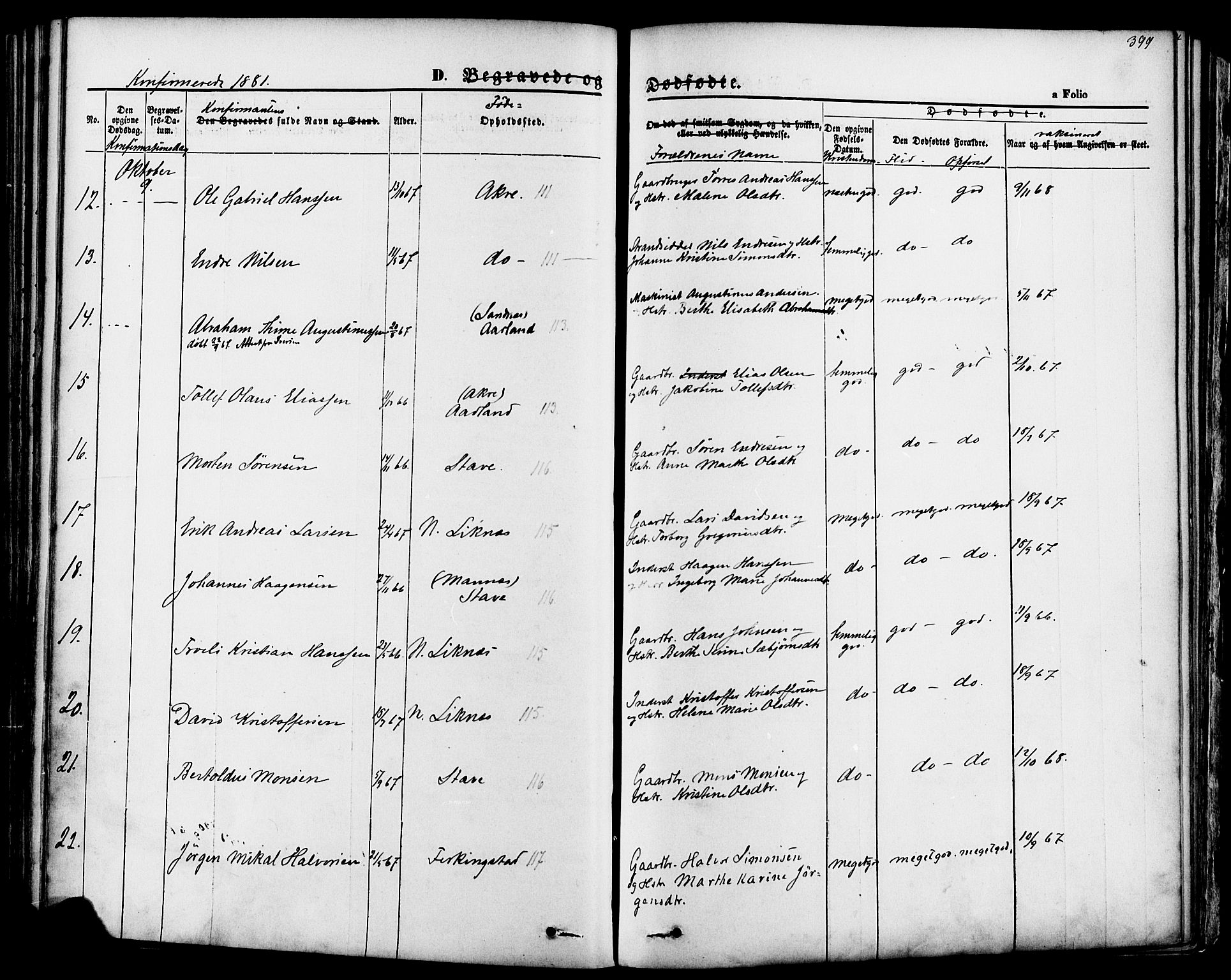 Skudenes sokneprestkontor, AV/SAST-A -101849/H/Ha/Haa/L0006: Ministerialbok nr. A 4, 1864-1881, s. 399