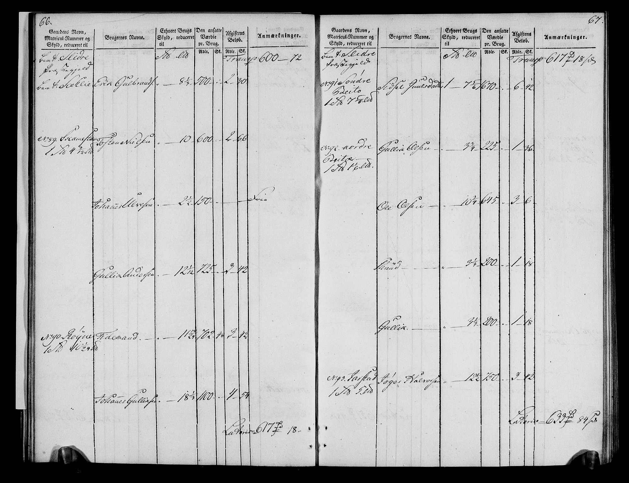 Rentekammeret inntil 1814, Realistisk ordnet avdeling, AV/RA-EA-4070/N/Ne/Nea/L0043: Valdres fogderi. Oppebørselsregister, 1803-1804, s. 36