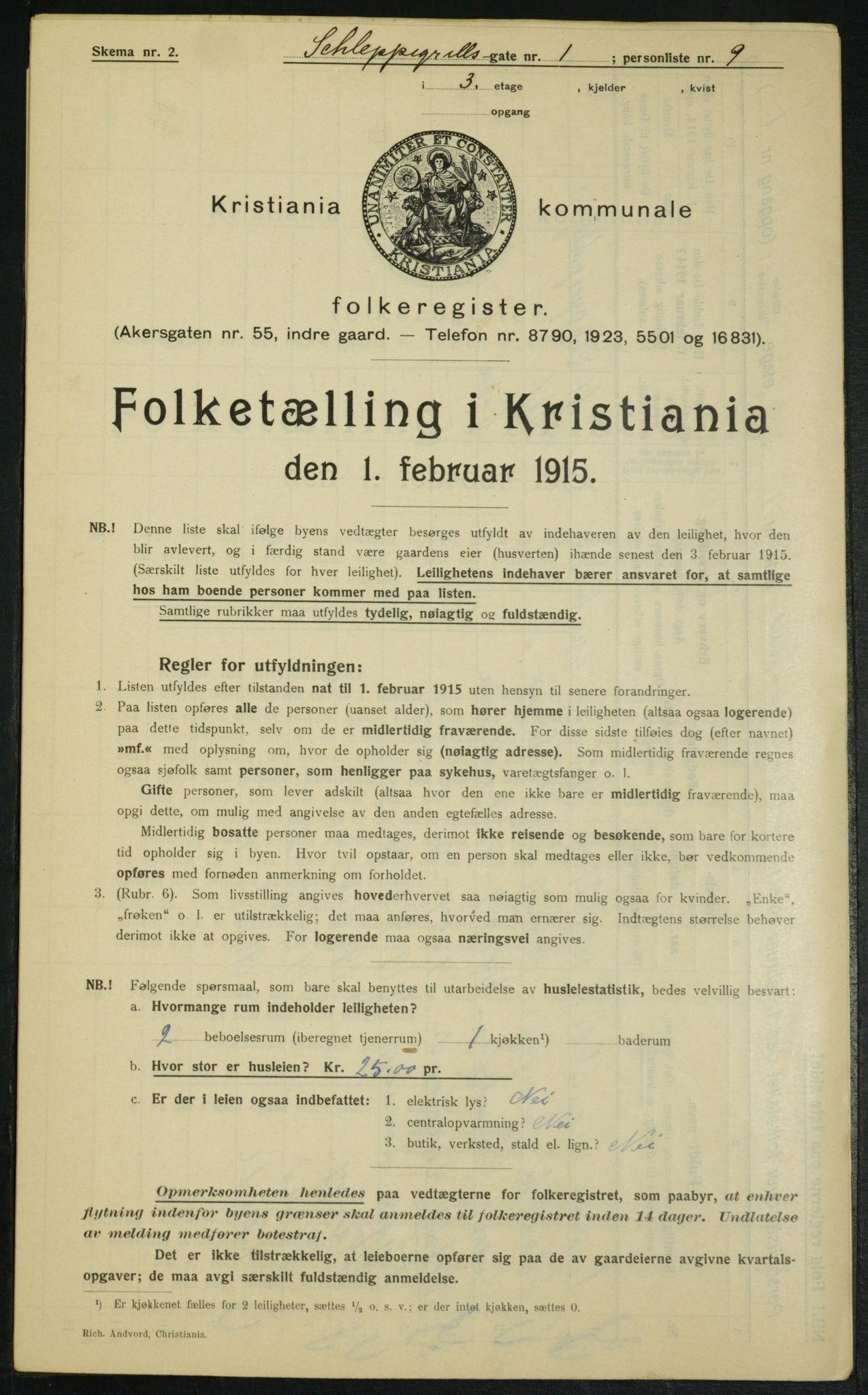 OBA, Kommunal folketelling 1.2.1915 for Kristiania, 1915, s. 89201