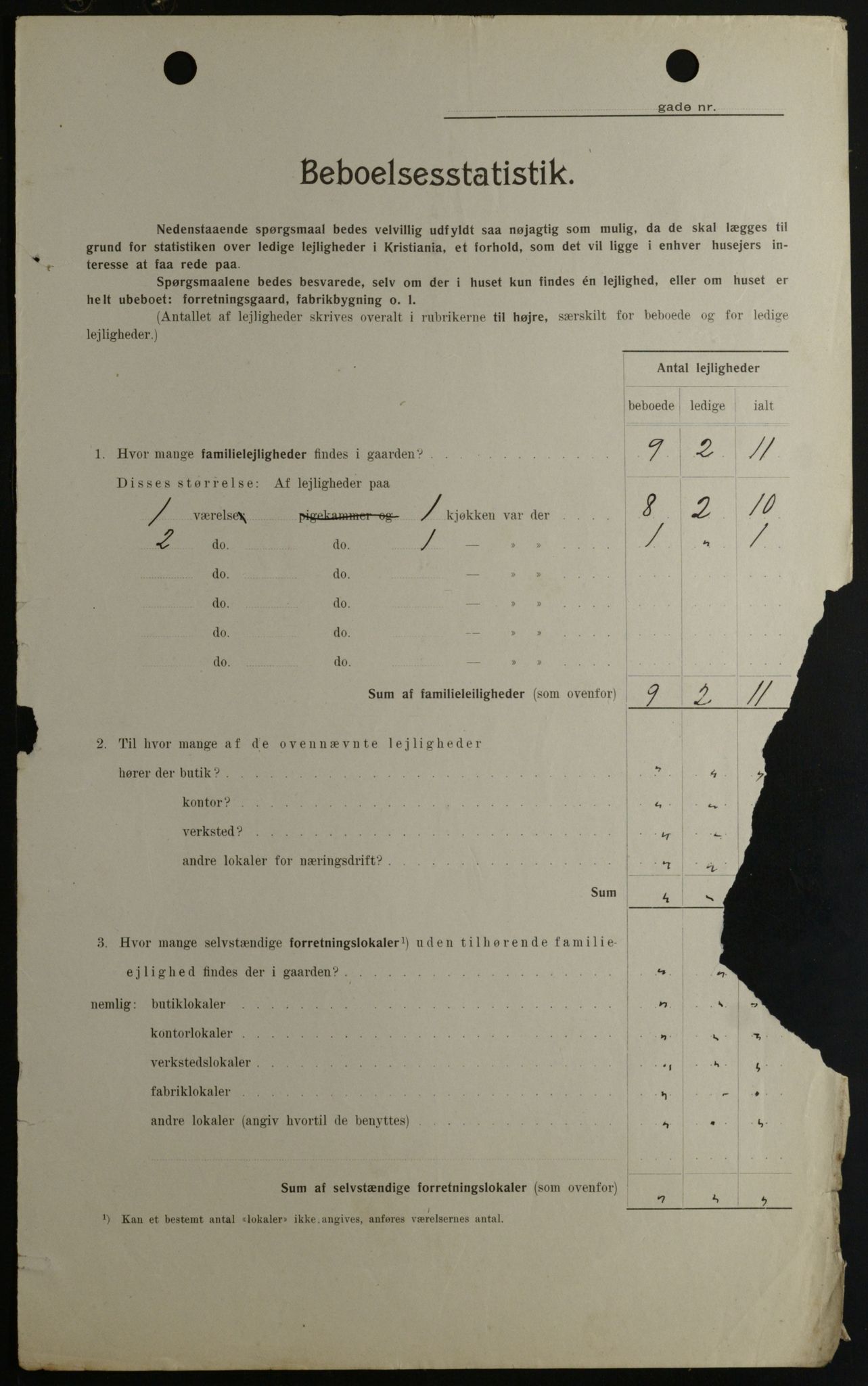 OBA, Kommunal folketelling 1.2.1908 for Kristiania kjøpstad, 1908, s. 116984
