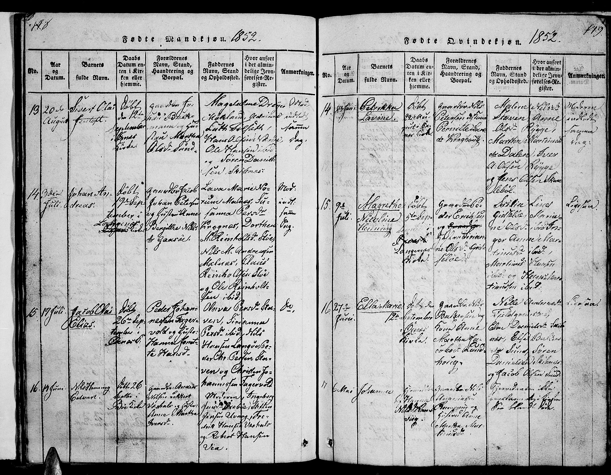 Ministerialprotokoller, klokkerbøker og fødselsregistre - Nordland, AV/SAT-A-1459/893/L1346: Klokkerbok nr. 893C01, 1820-1858, s. 148-149