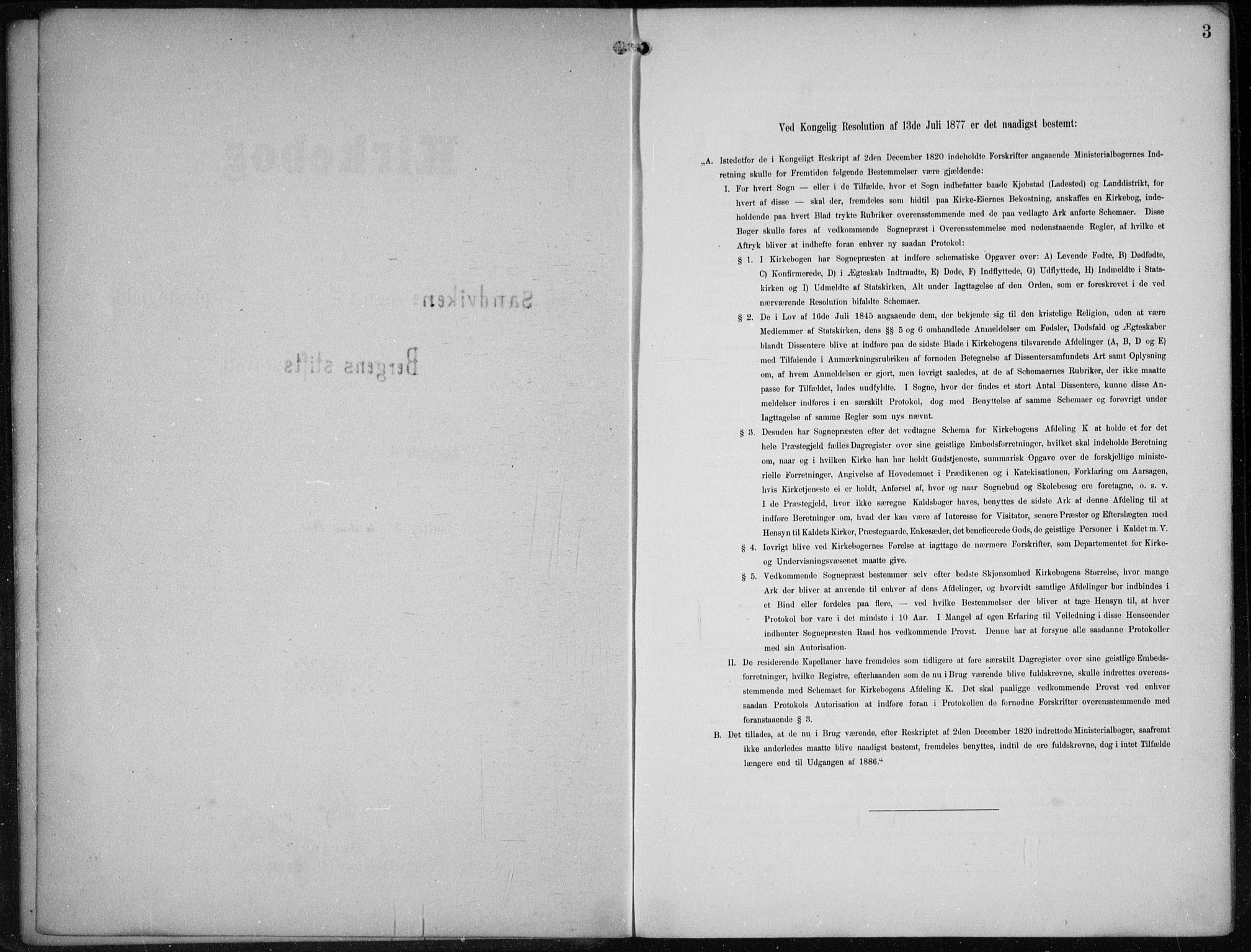 Sandviken Sokneprestembete, AV/SAB-A-77601/H/Ha/L0014: Ministerialbok nr. D 1, 1896-1911, s. 3