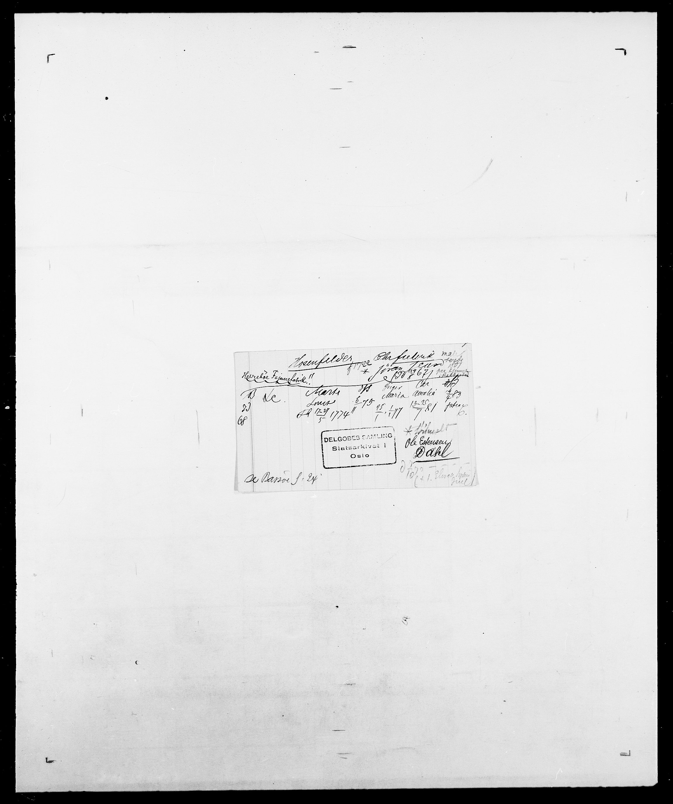 Delgobe, Charles Antoine - samling, SAO/PAO-0038/D/Da/L0018: Hoch - Howert, s. 996