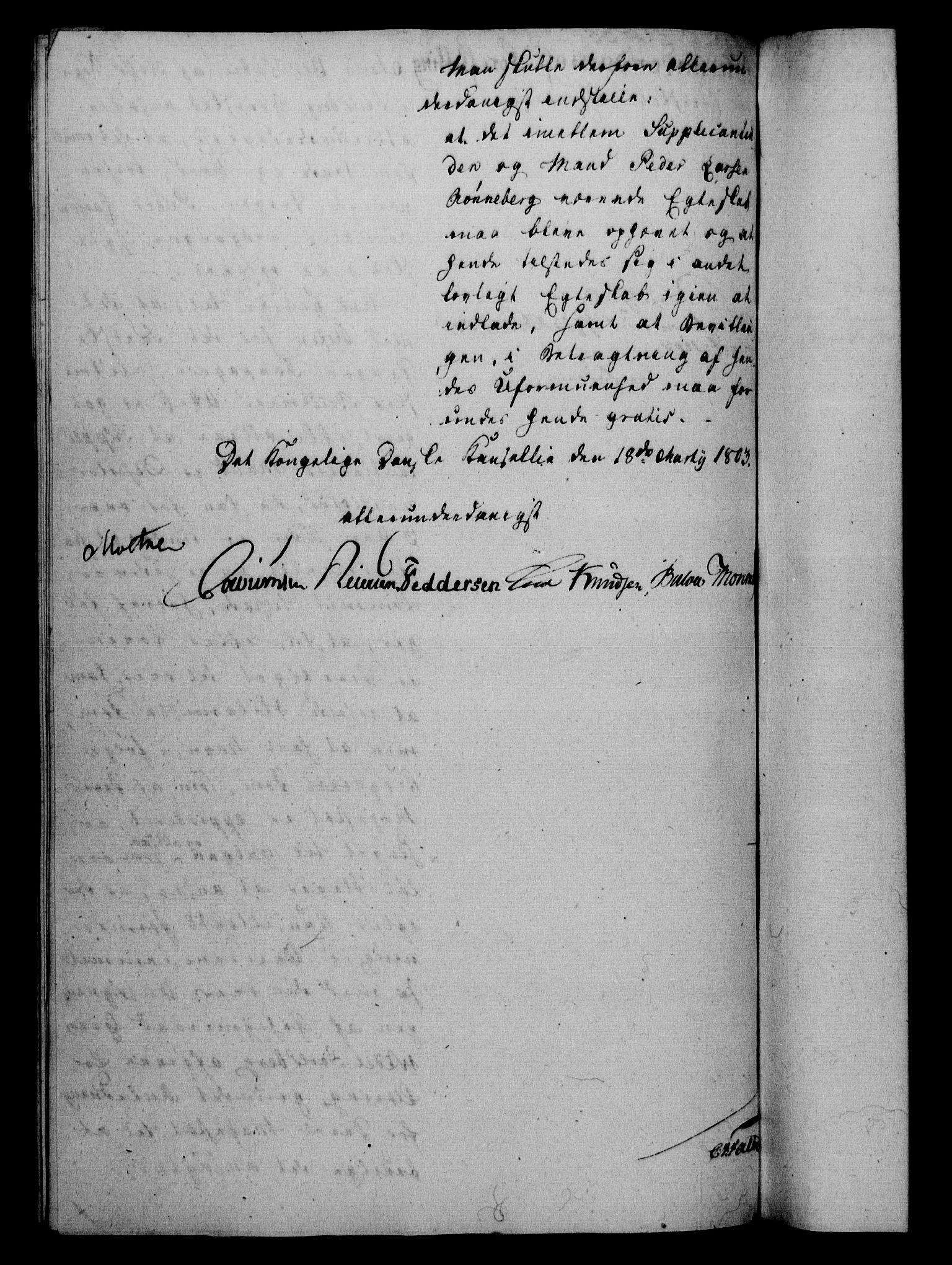 Danske Kanselli 1800-1814, AV/RA-EA-3024/H/Hf/Hfa/Hfab/L0004: Forestillinger, 1803