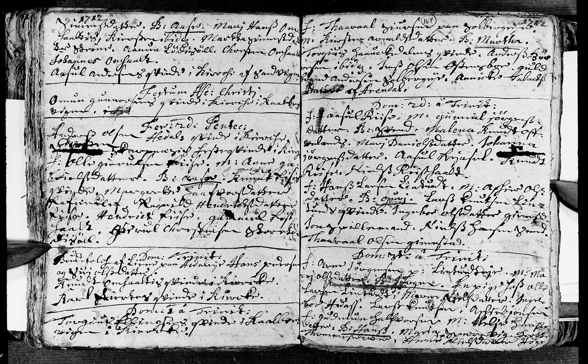 Øyestad sokneprestkontor, AV/SAK-1111-0049/F/Fa/L0002: Ministerialbok nr. A 2, 1692-1722, s. 164
